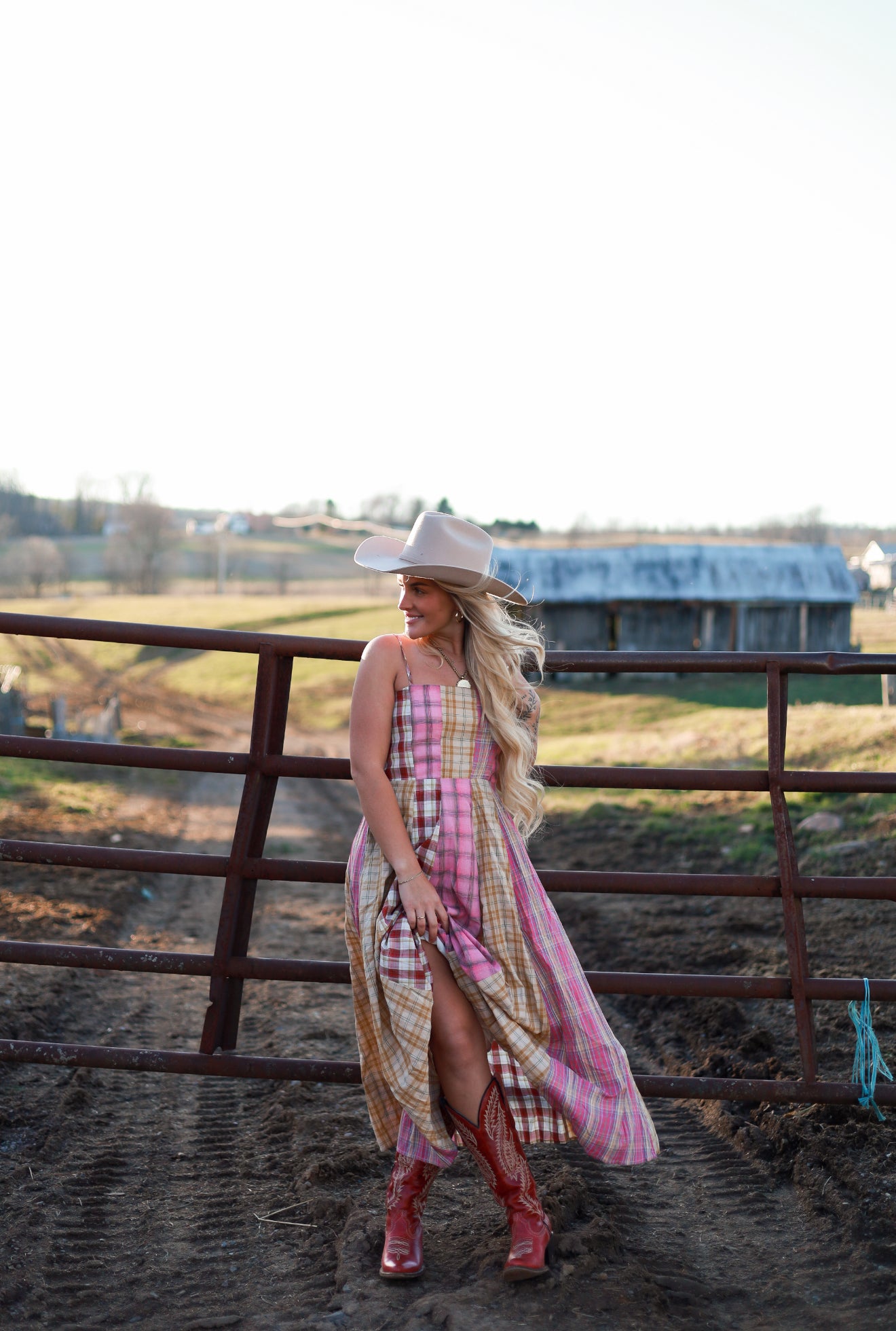 Sagebrush Plaid Maxi Dress - Strawberry Milk