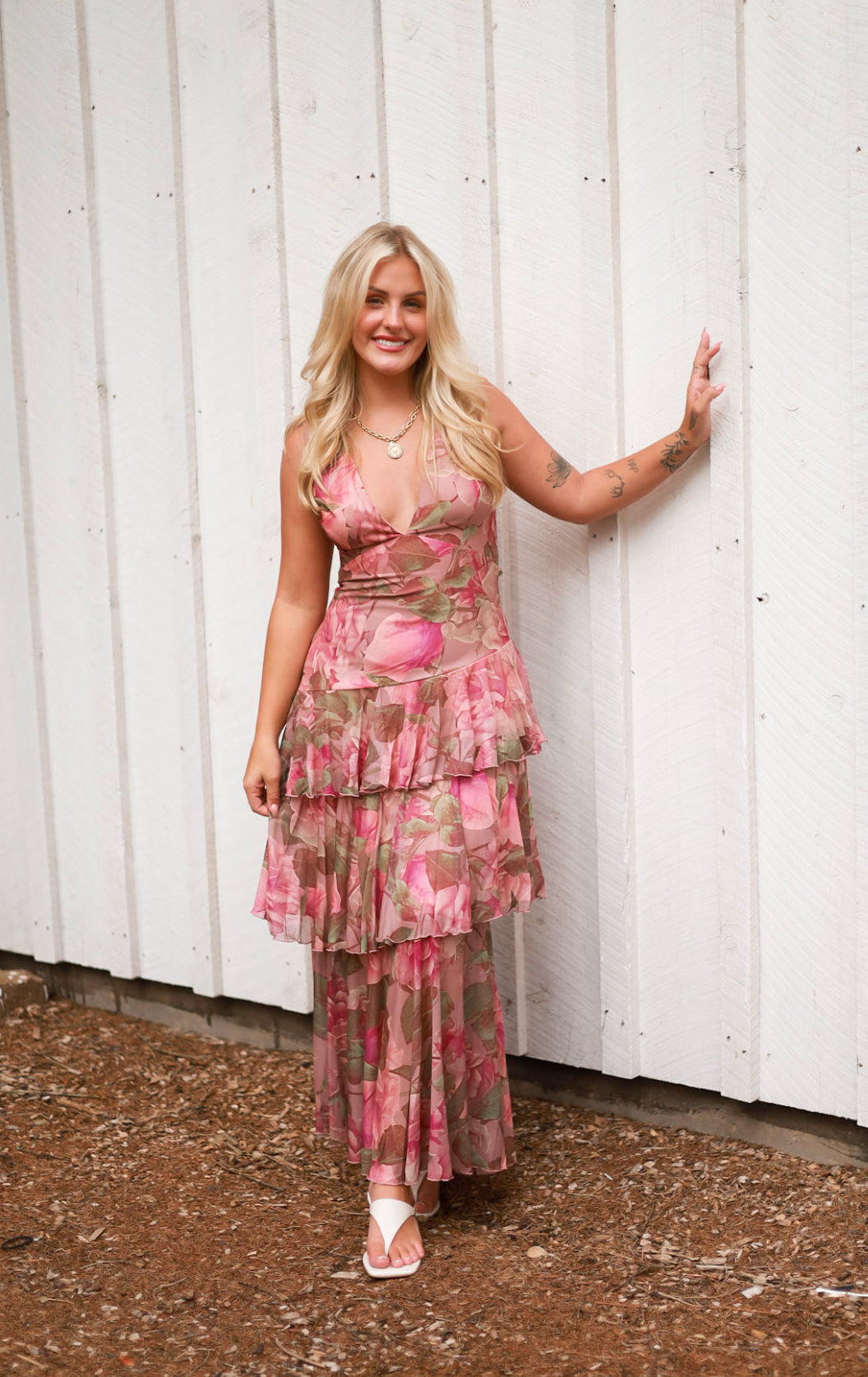 Country Garden Floral Maxi Dress