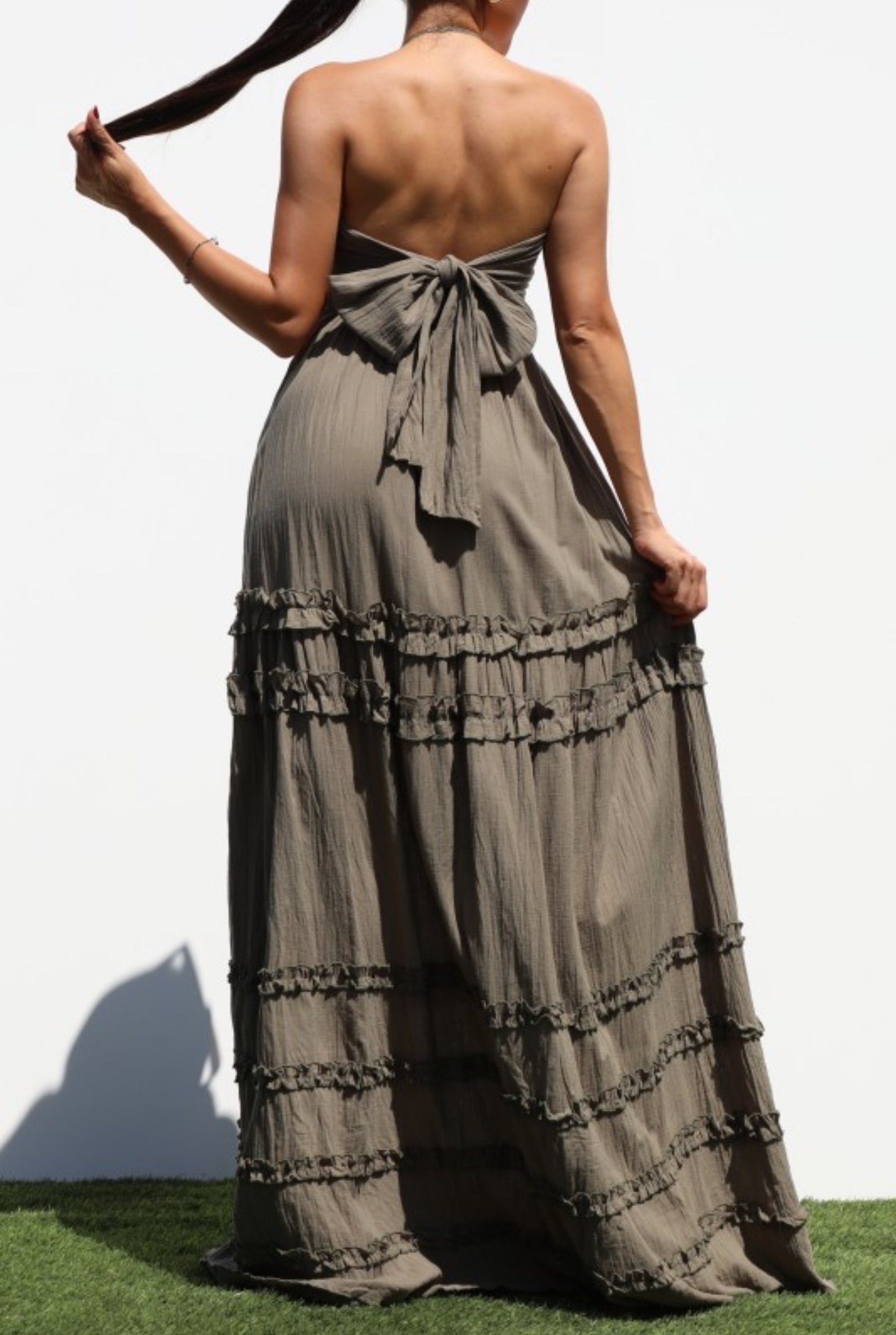 Western Shore Maxi Dress - Olive