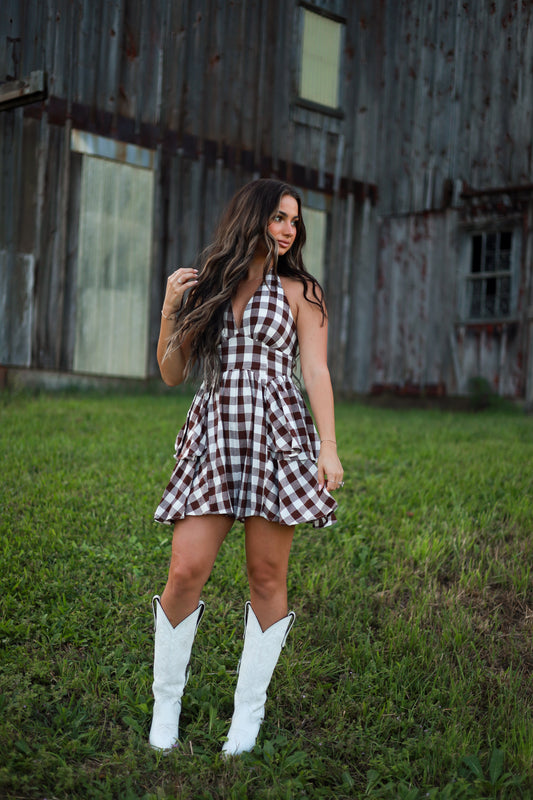 Hazelwood Romper - Brown