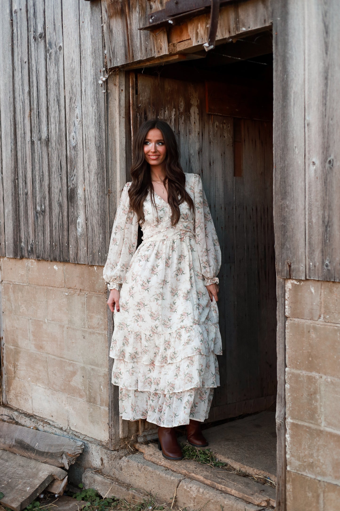 Vintage Cream Maxi Dress
