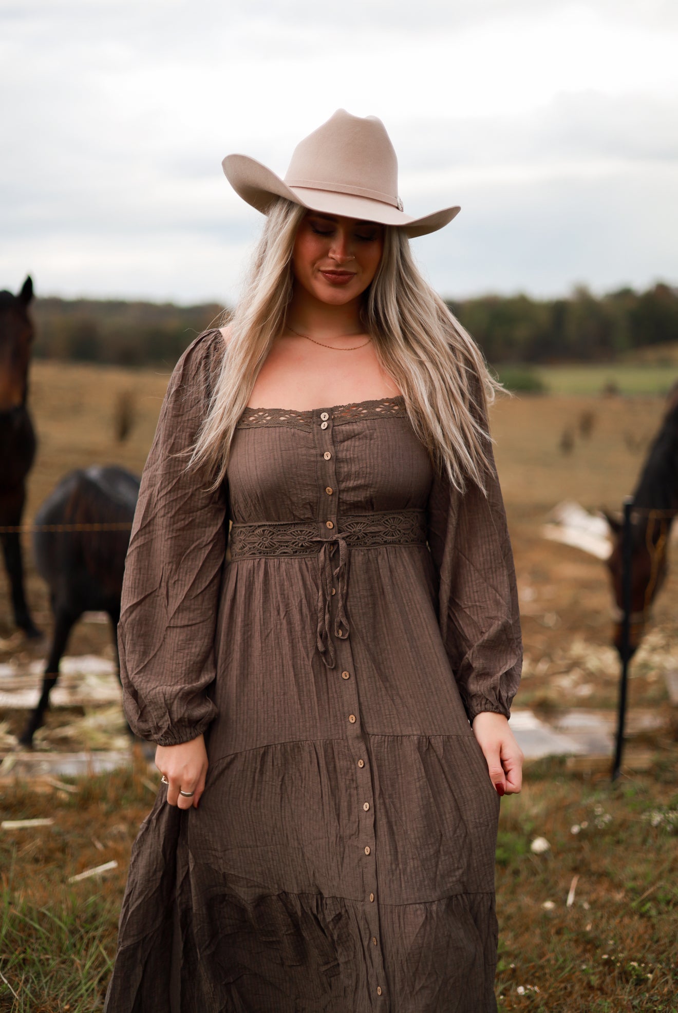 Runaway Acres Lace Maxi Dress