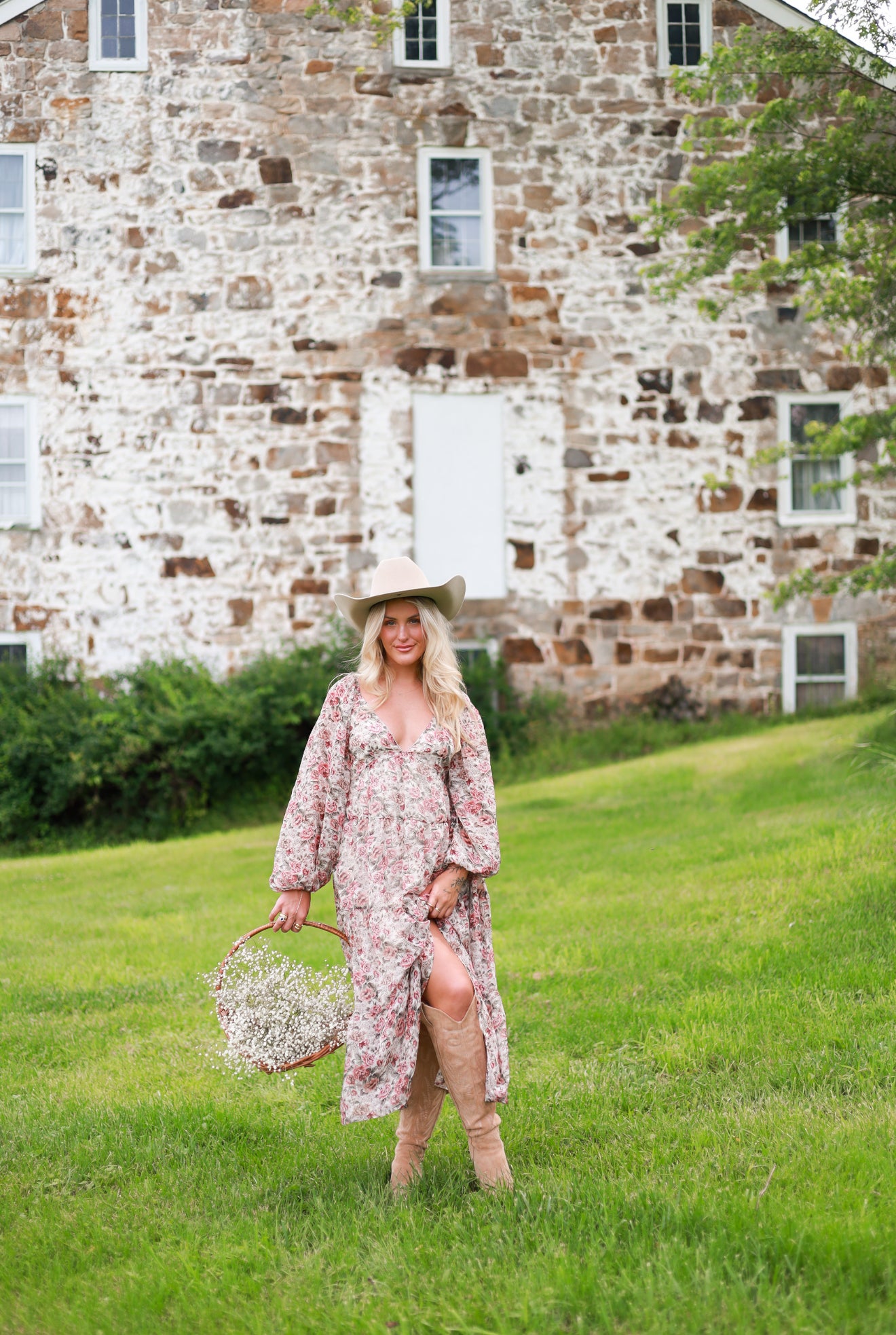 Rustic Bloom Maxi Dress