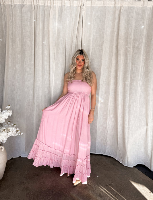 Wanderlust Halter Maxi - Peony Petal