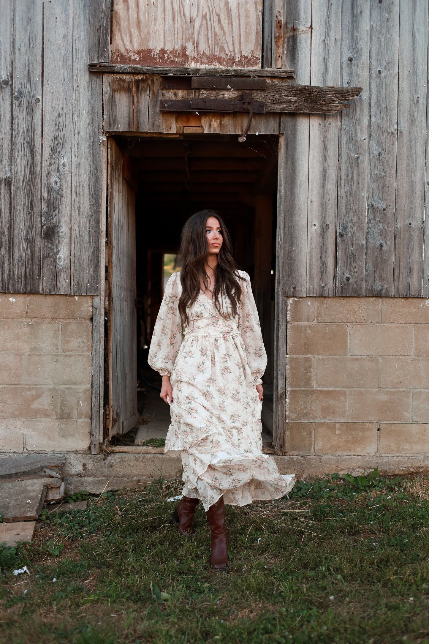 Vintage Cream Maxi Dress