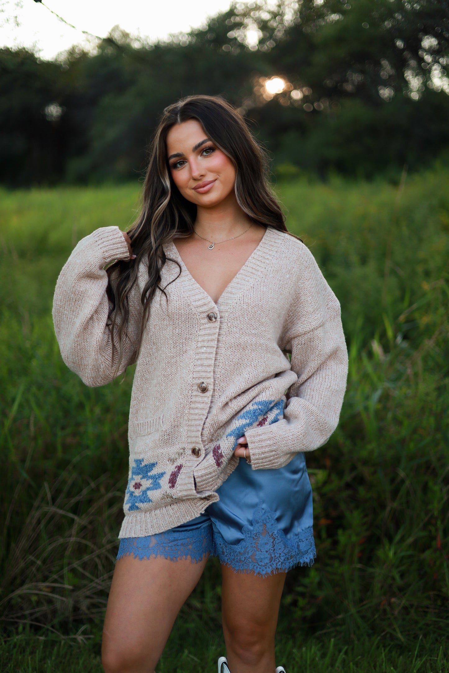 Oversized Western Aztec Cardigan