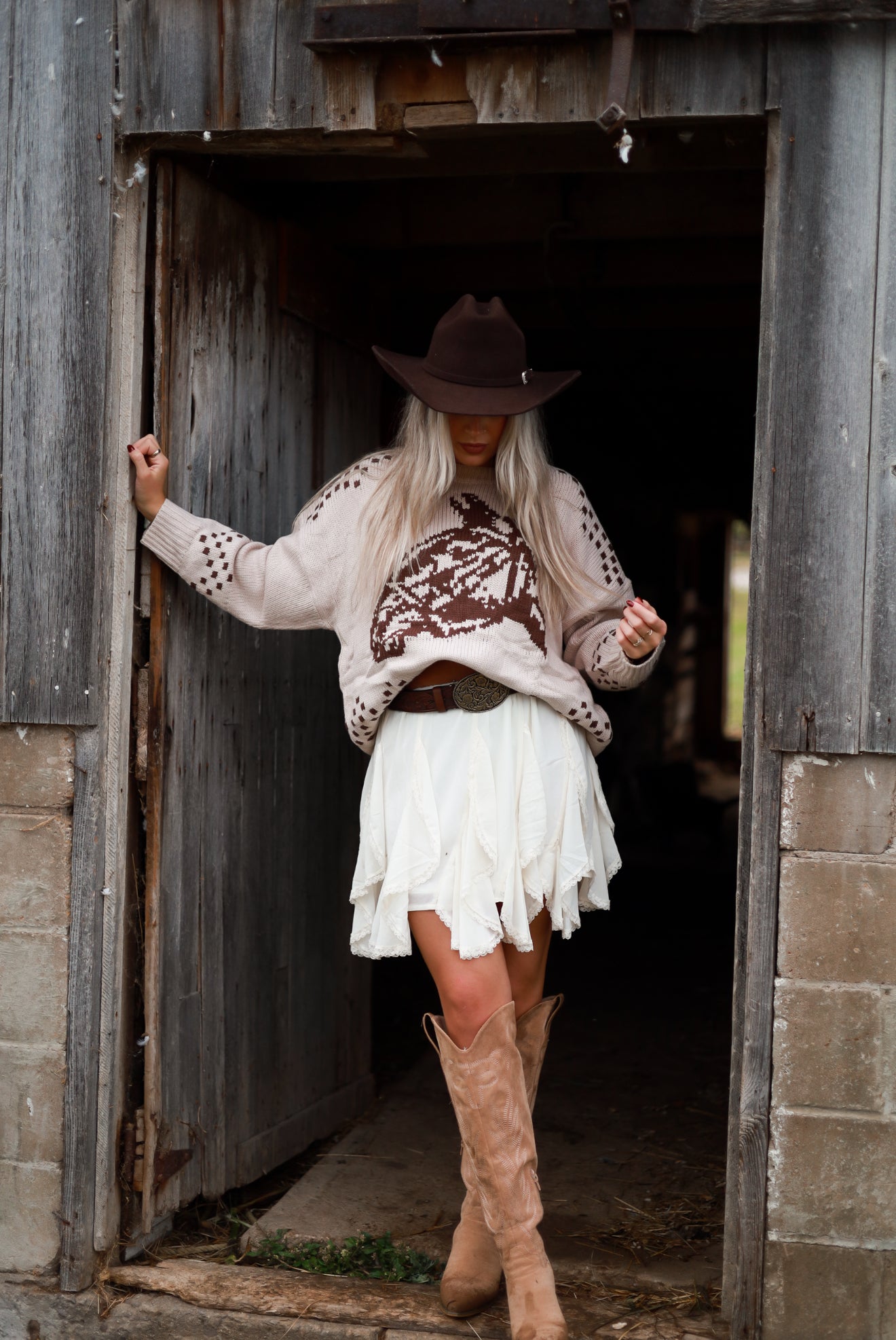 Secret Garden Mini Skirt - White