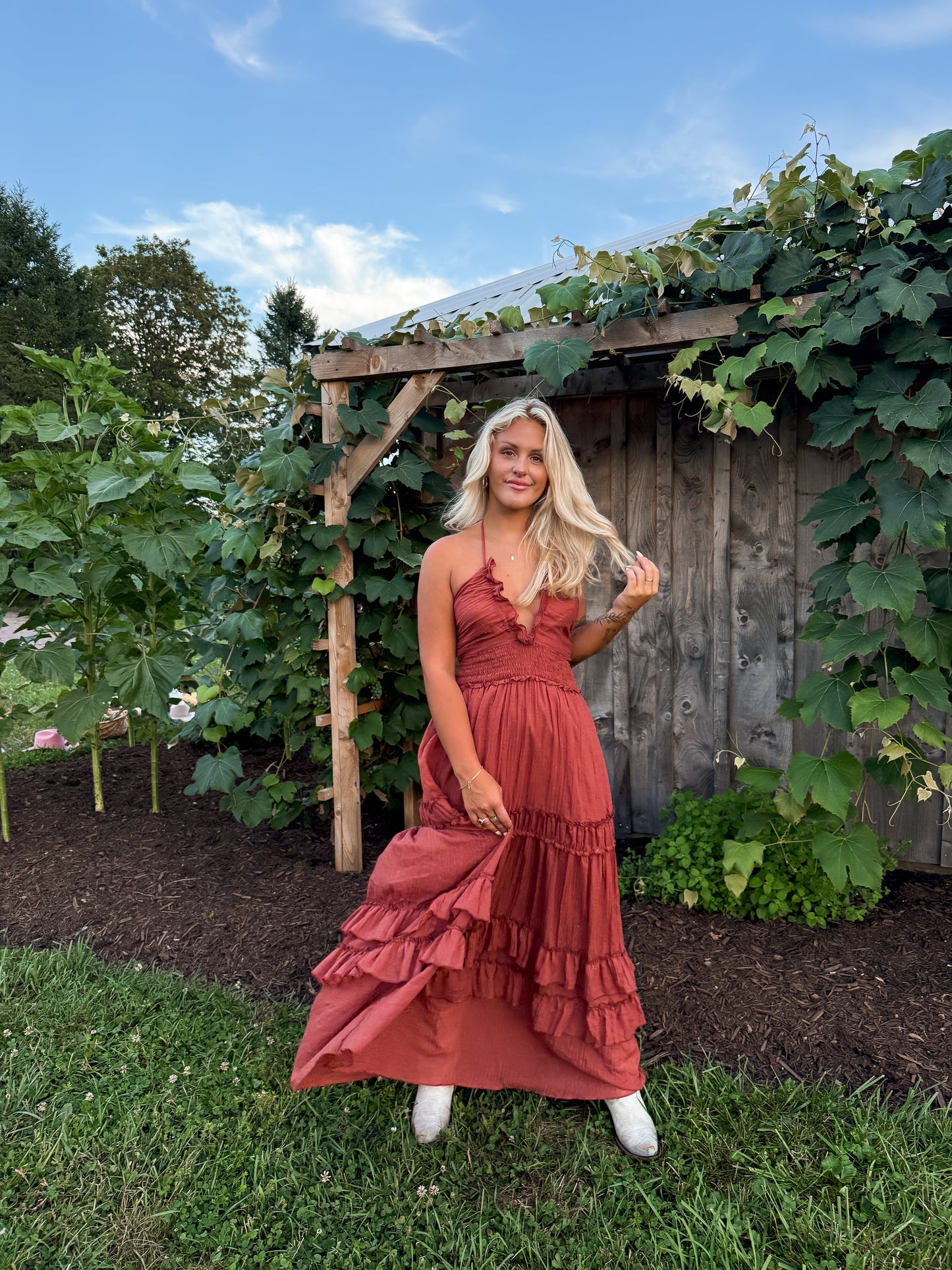 Western Shore Maxi Dress - Cider