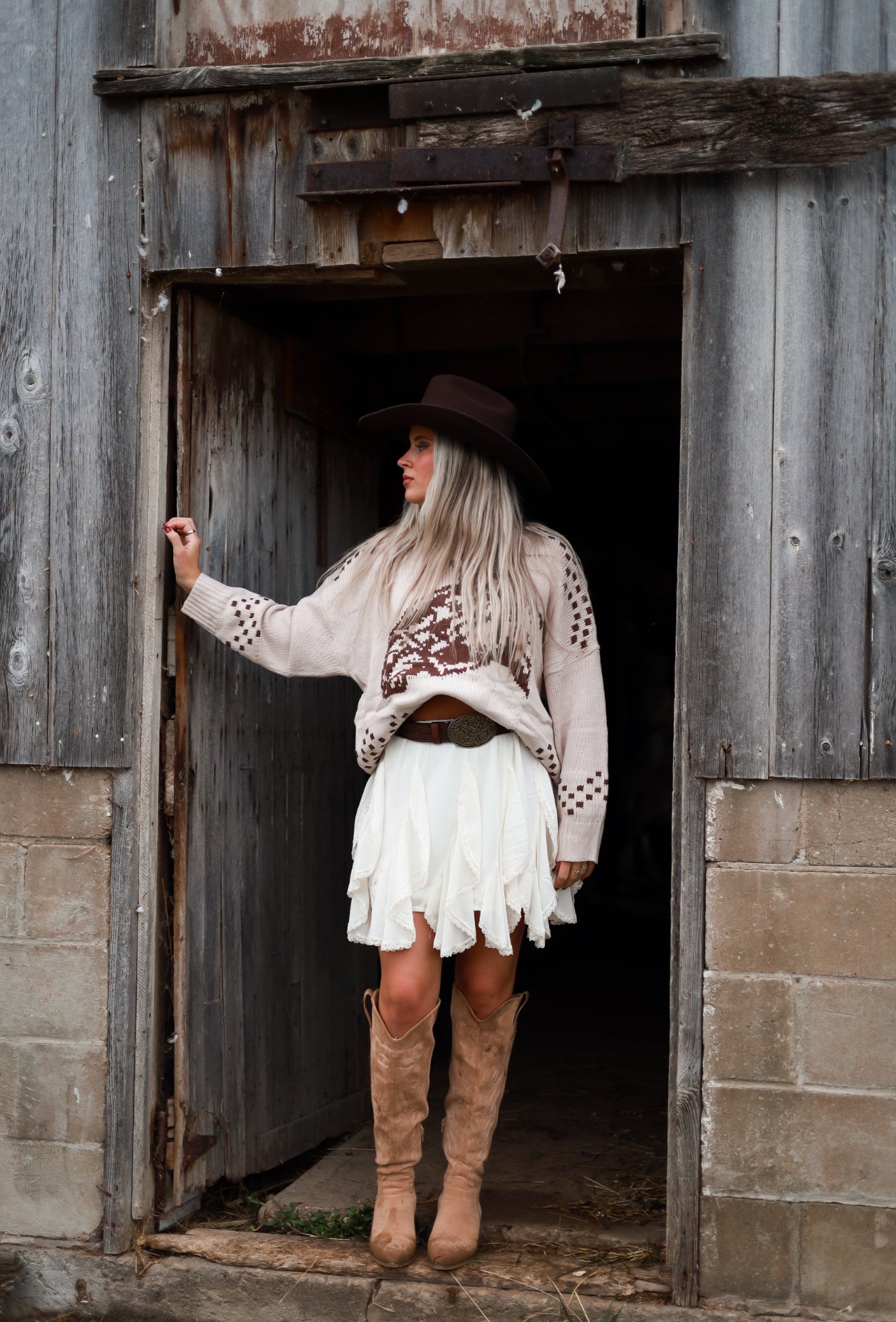 Secret Garden Mini Skirt - White