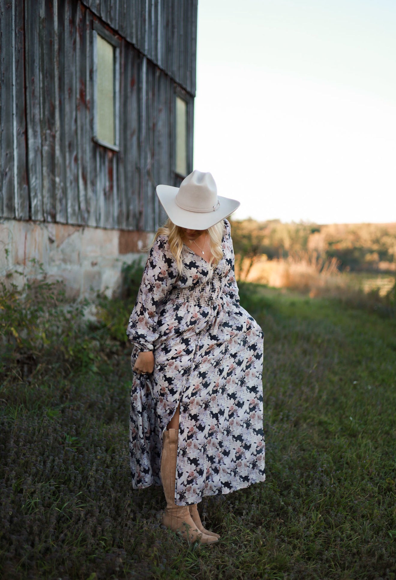 Spiced Orchard Maxi Dress - Black