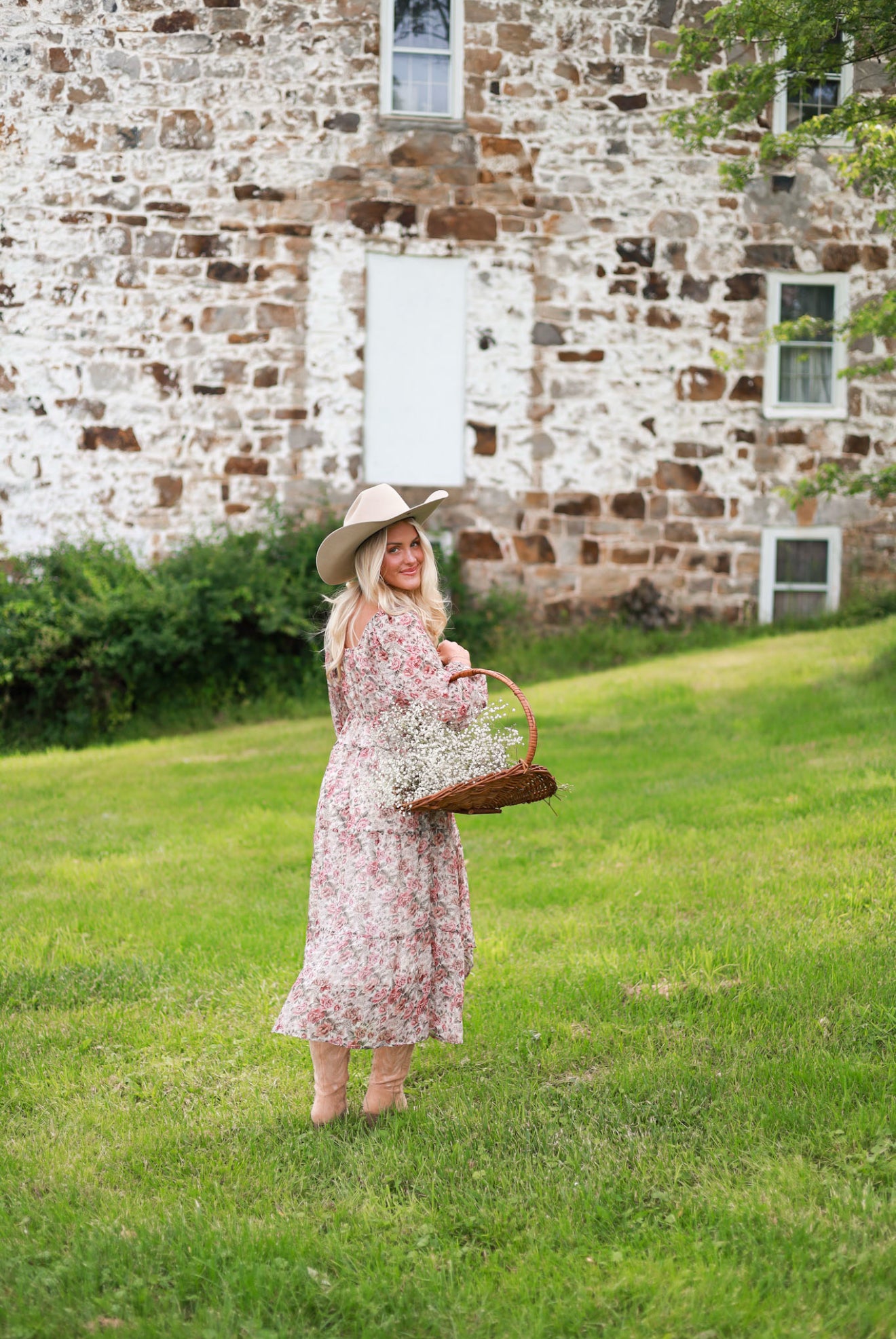 Rustic Bloom Maxi Dress