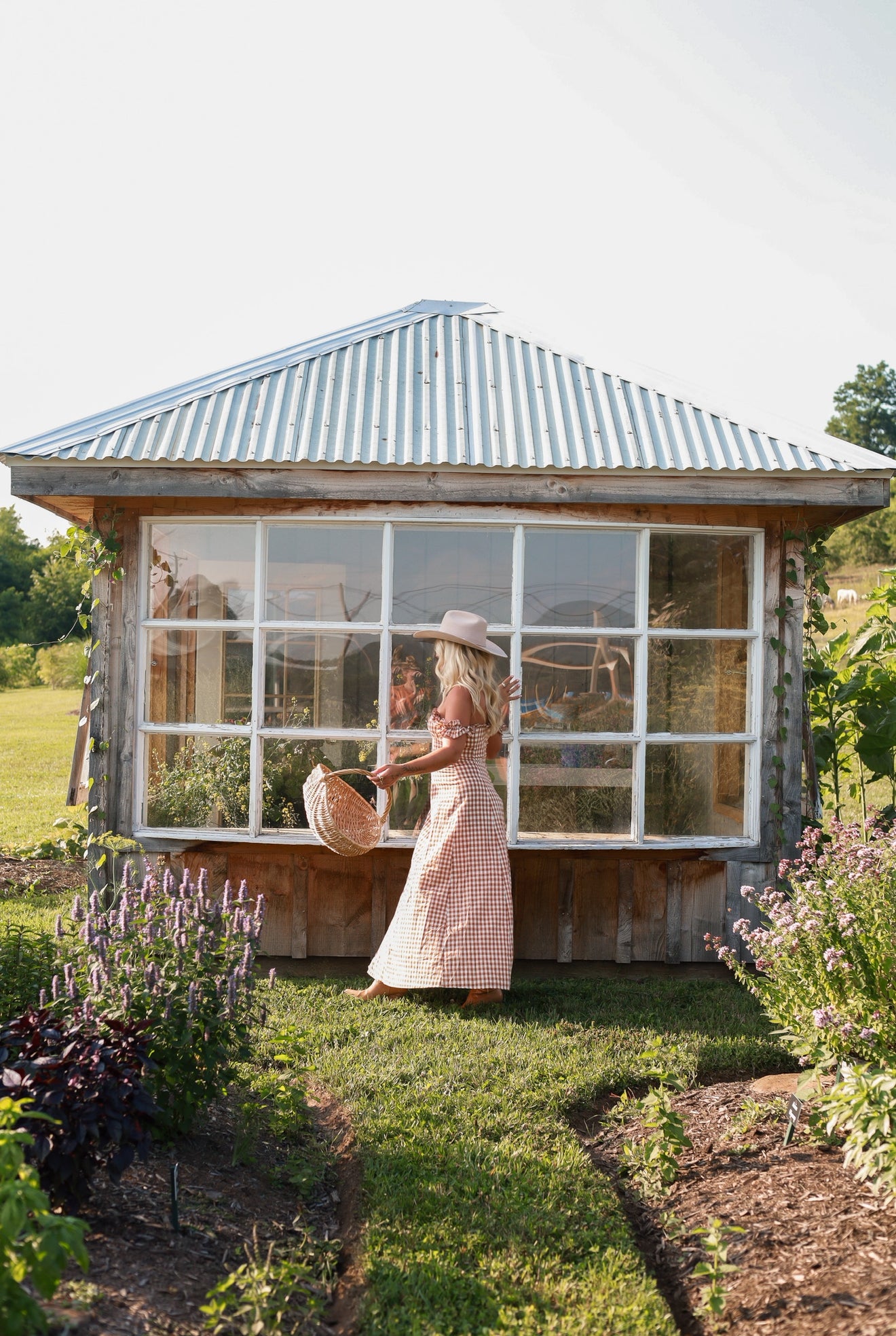 Honey Harvest Gingham Maxi