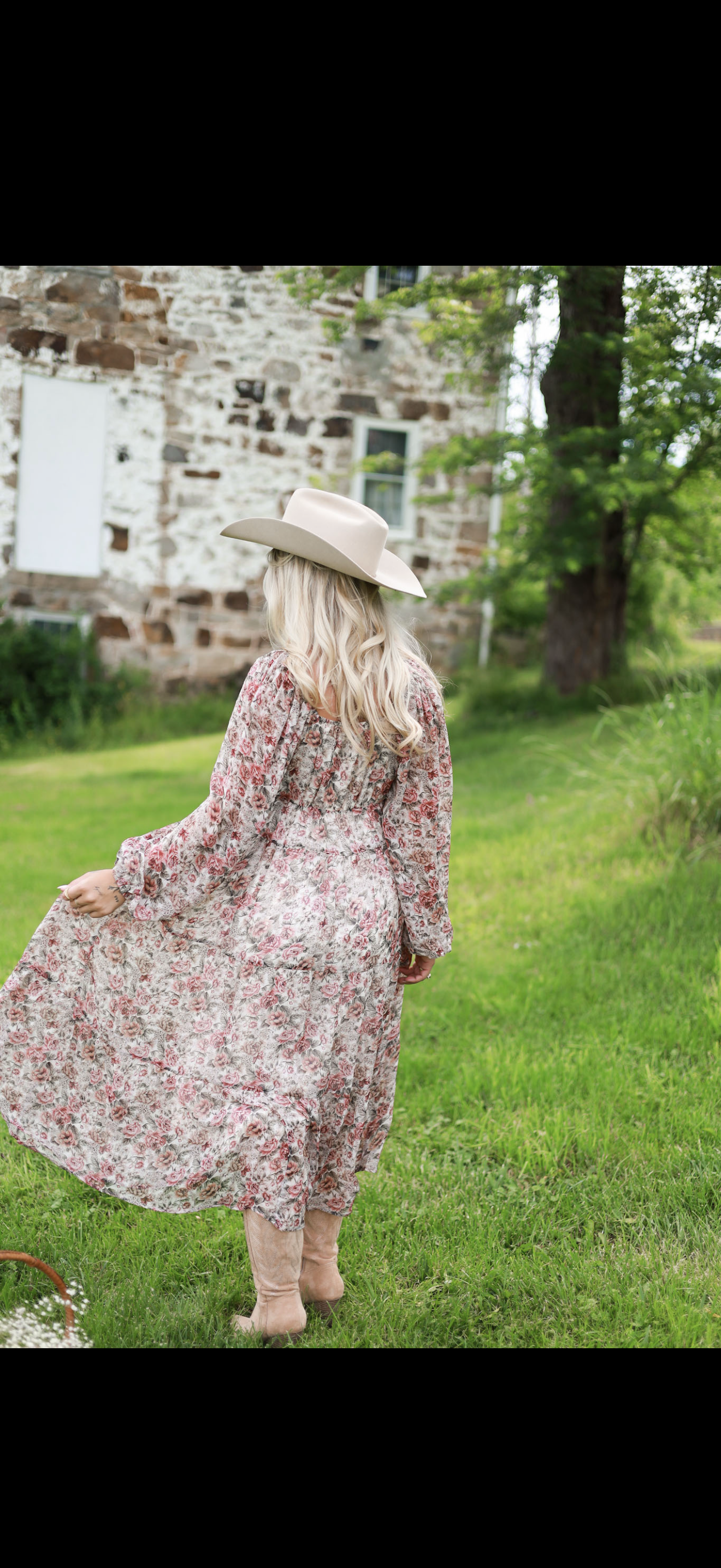 Rustic Bloom Maxi Dress