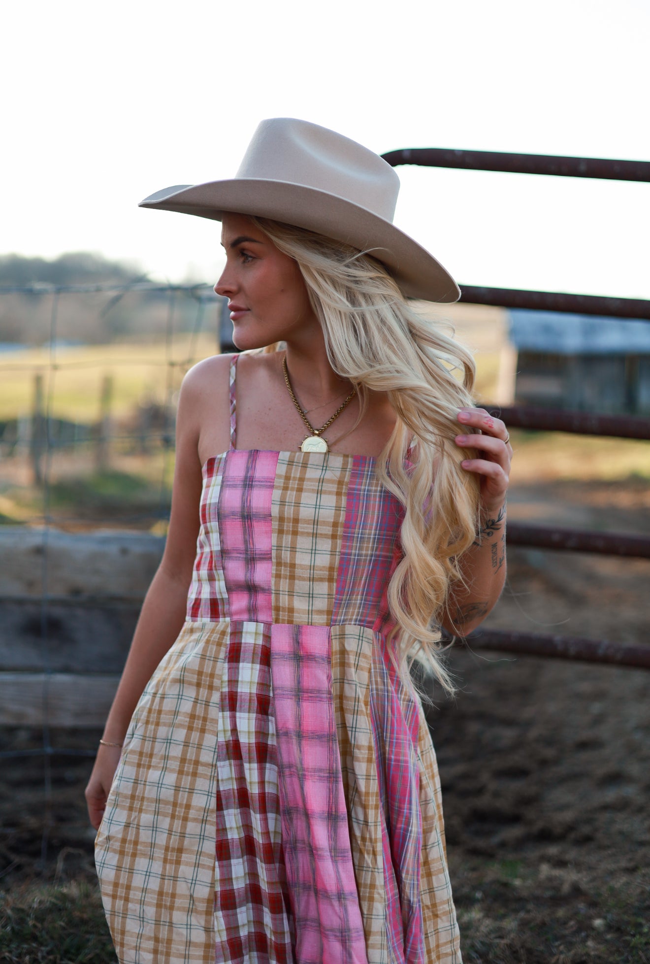 Sagebrush Plaid Maxi Dress - Strawberry Milk