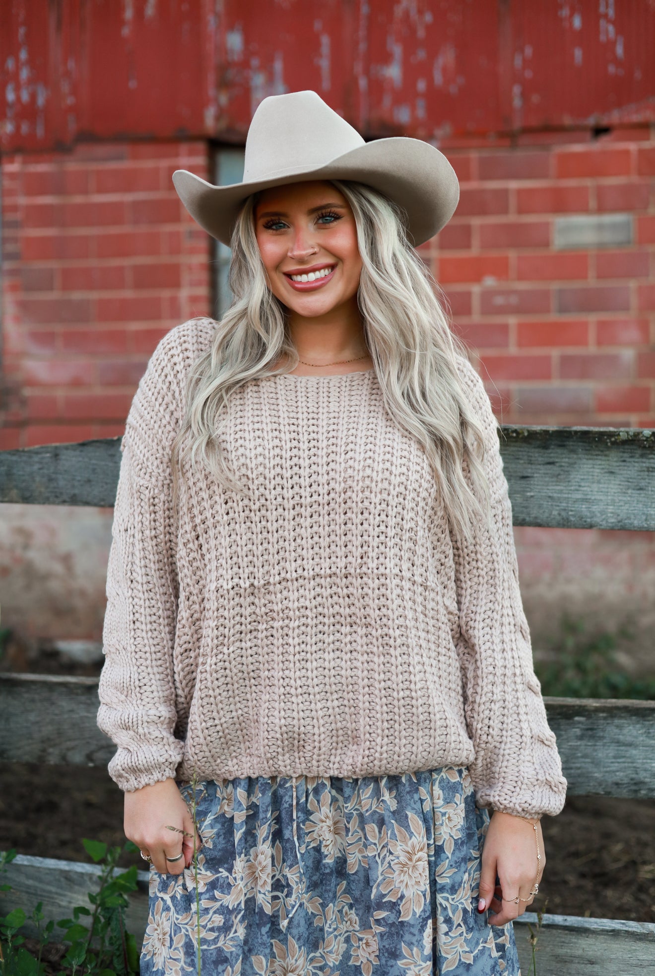 Spiced Taupe Knit Sweater