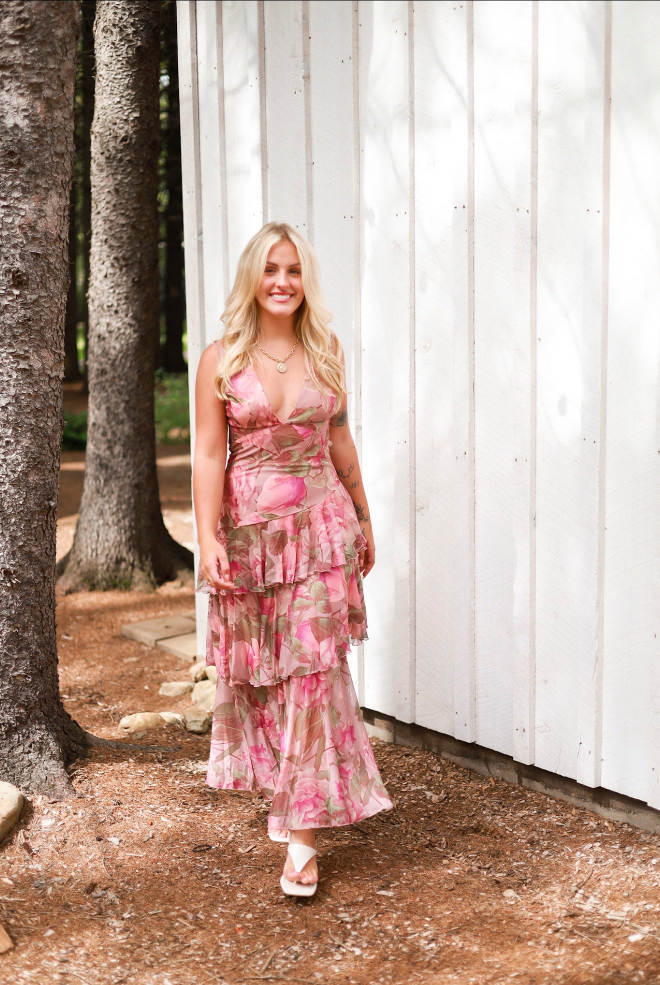 Country Garden Floral Maxi Dress