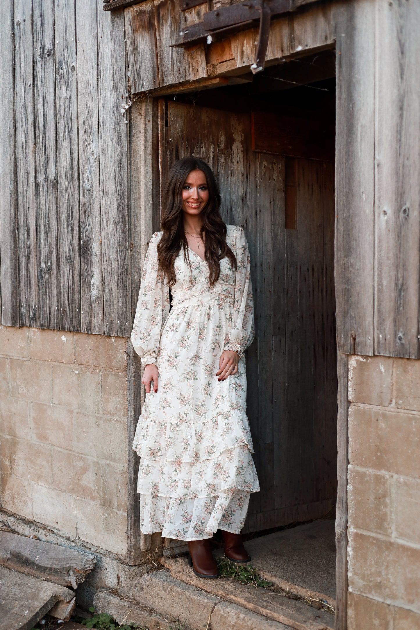 Vintage Cream Maxi Dress
