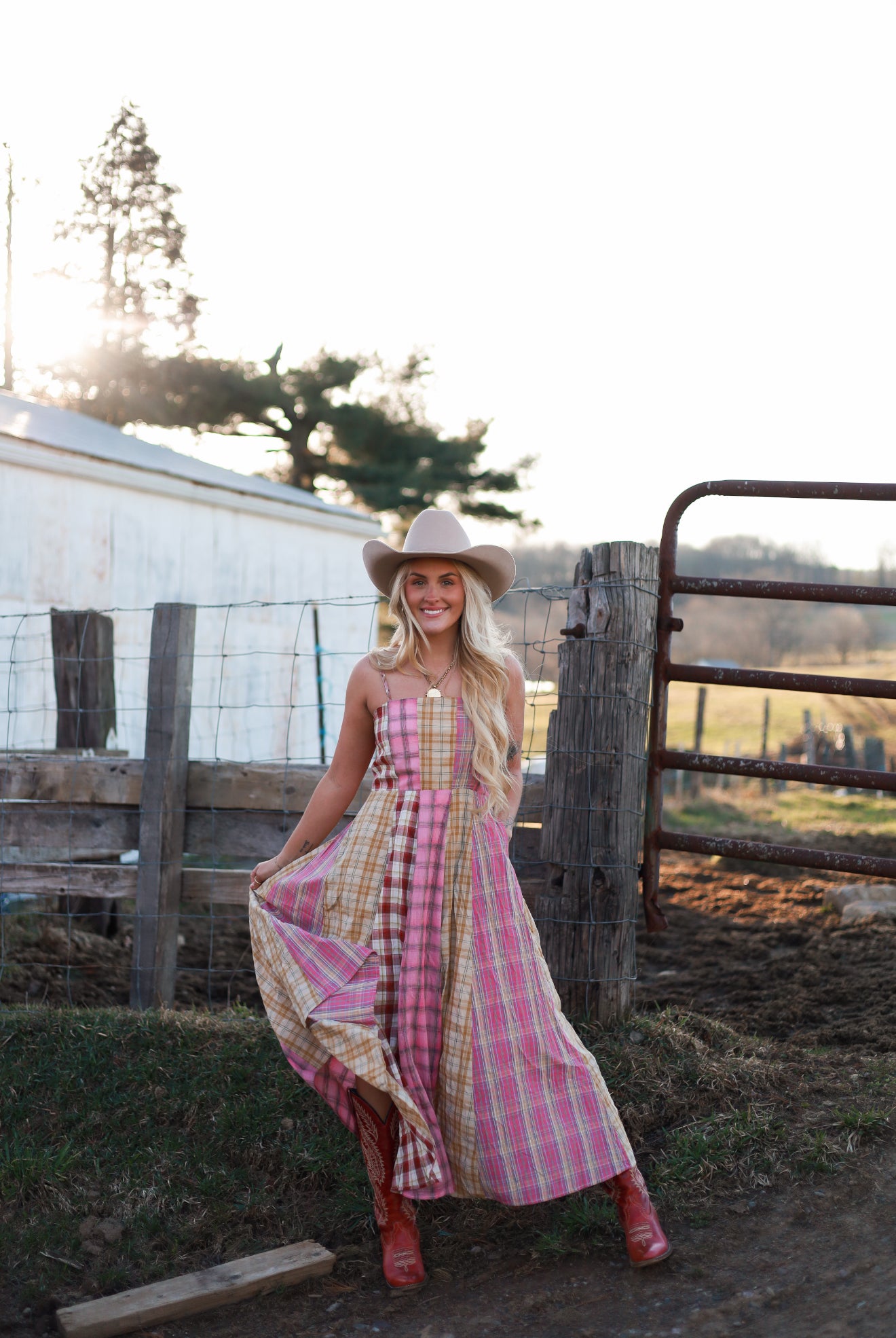 Sagebrush Plaid Maxi Dress - Strawberry Milk