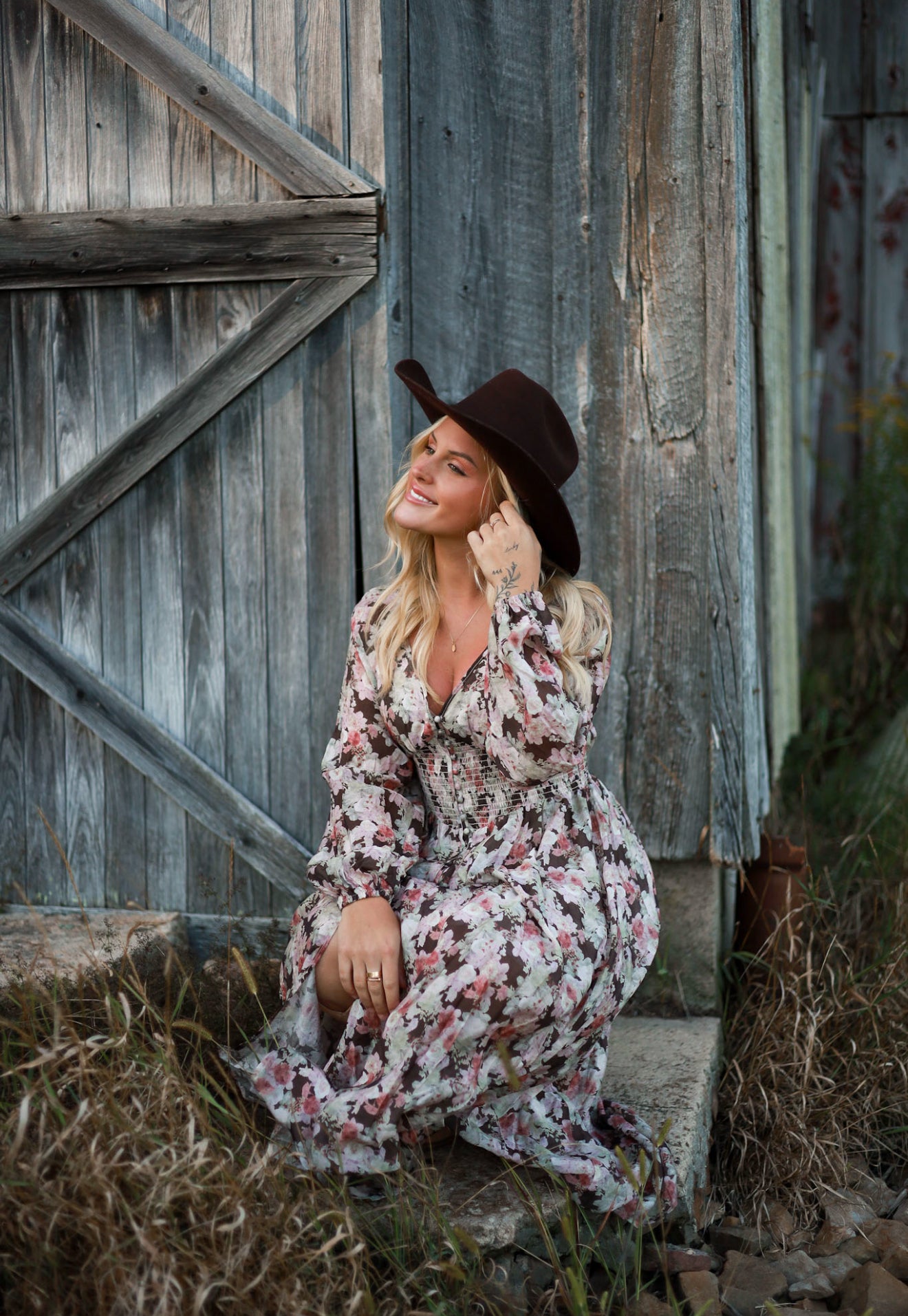 Spiced Orchard Maxi Dress - Brown