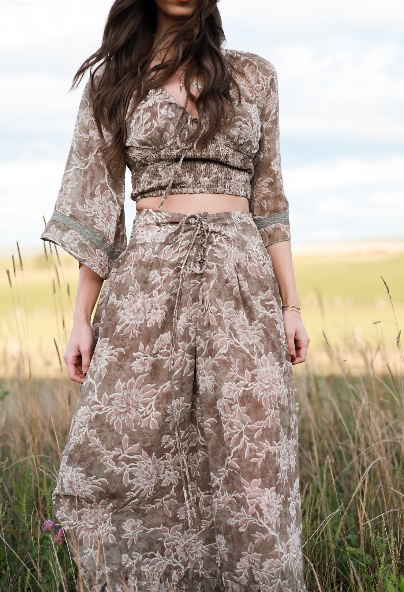Thistlewood Drop-Waist Maxi Skirt