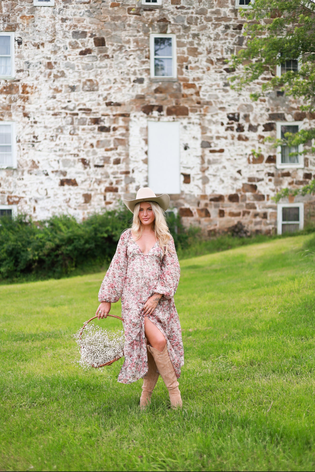 Rustic Bloom Maxi Dress