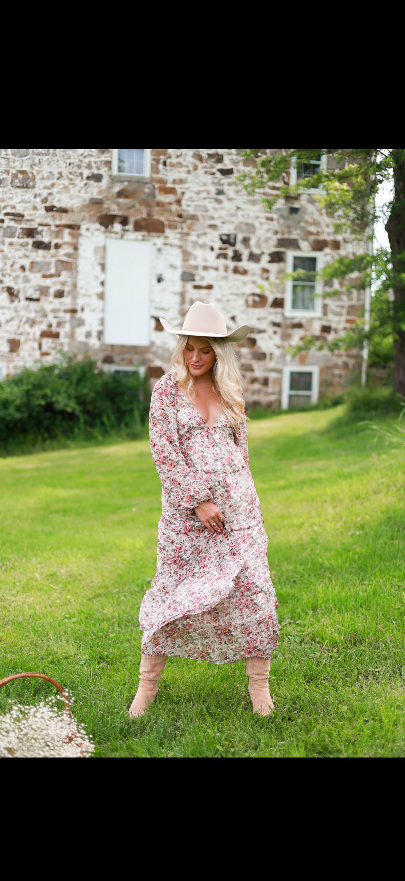 Rustic Bloom Maxi Dress