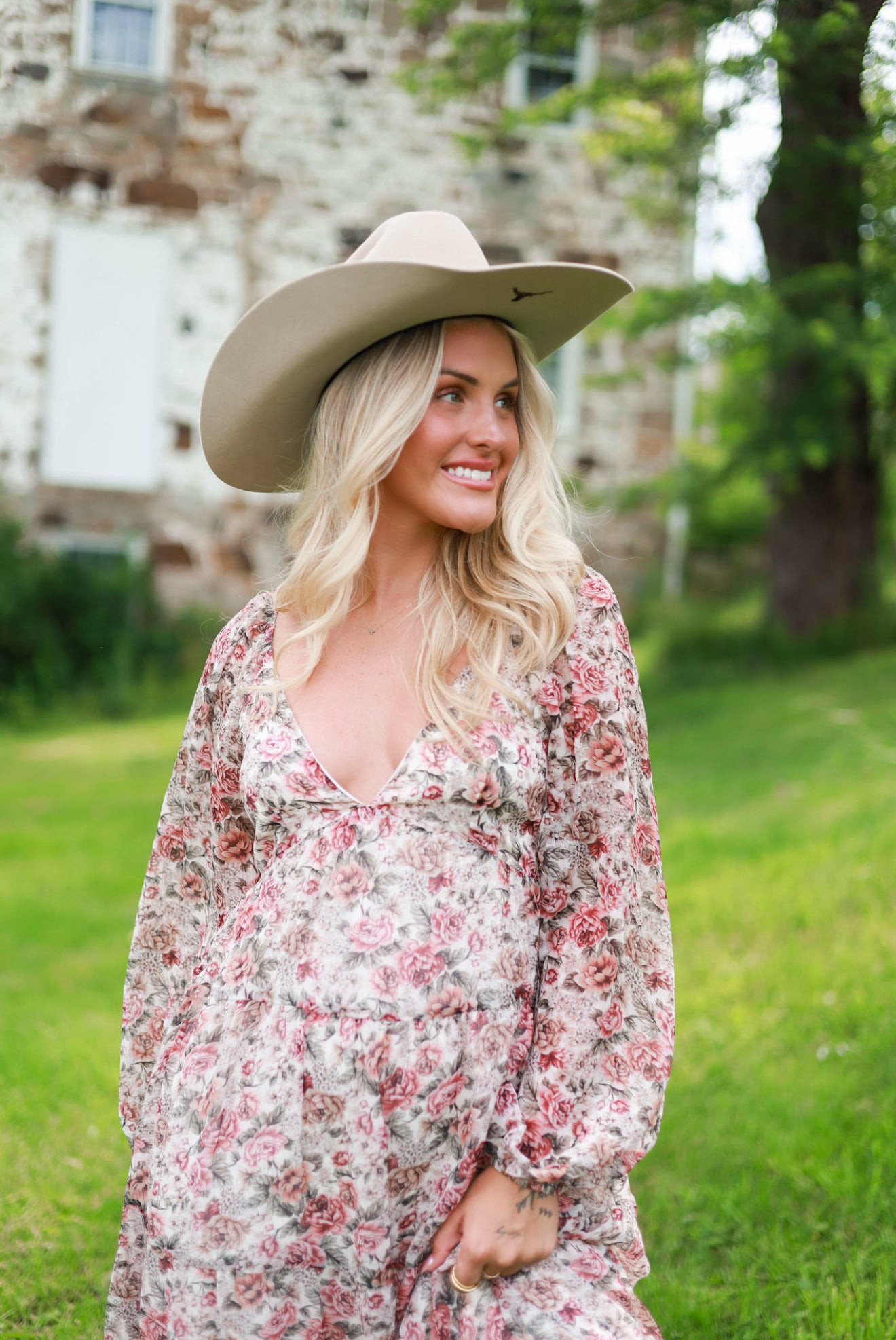 Rustic Bloom Maxi Dress