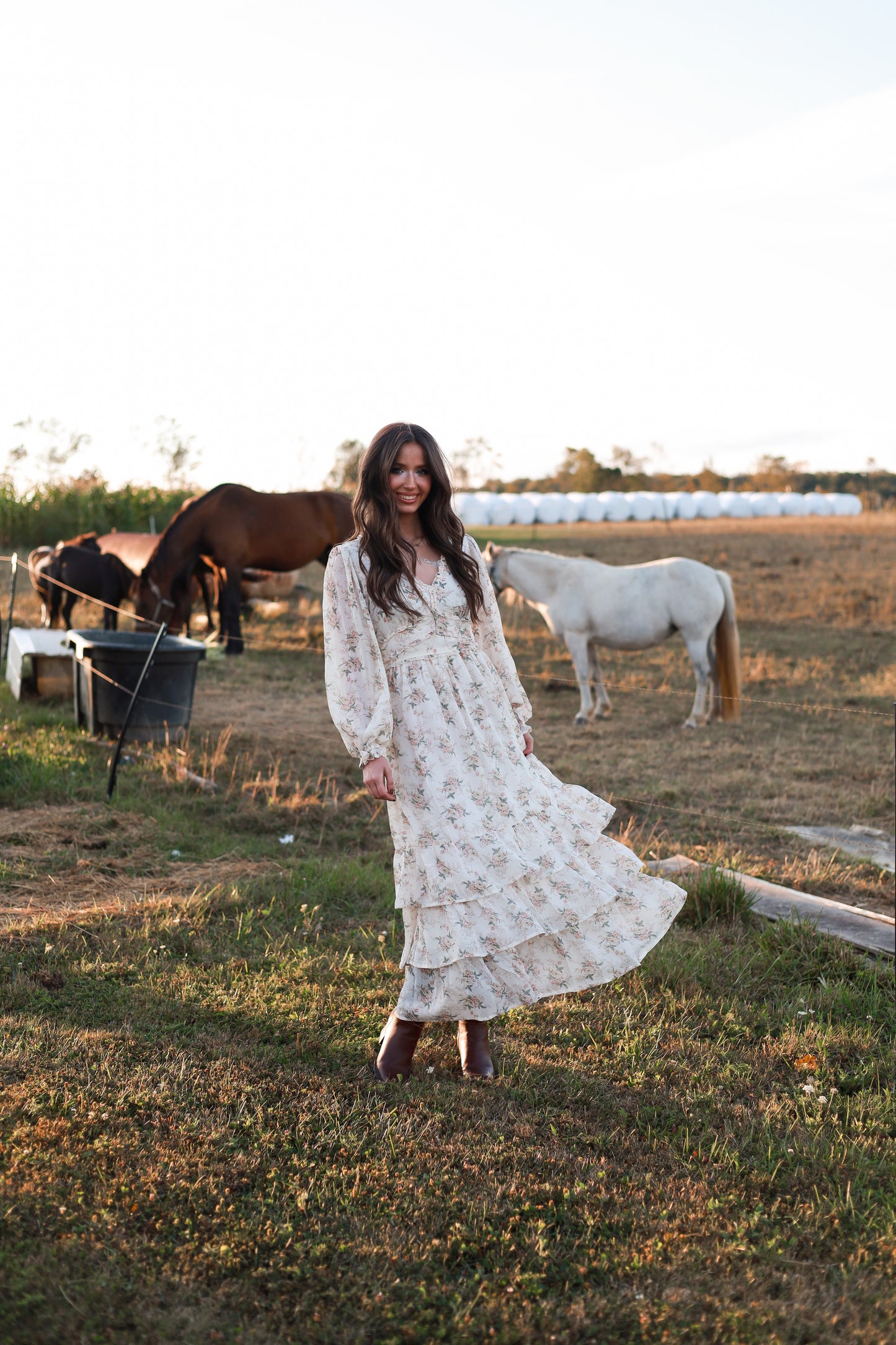 Vintage Cream Maxi Dress