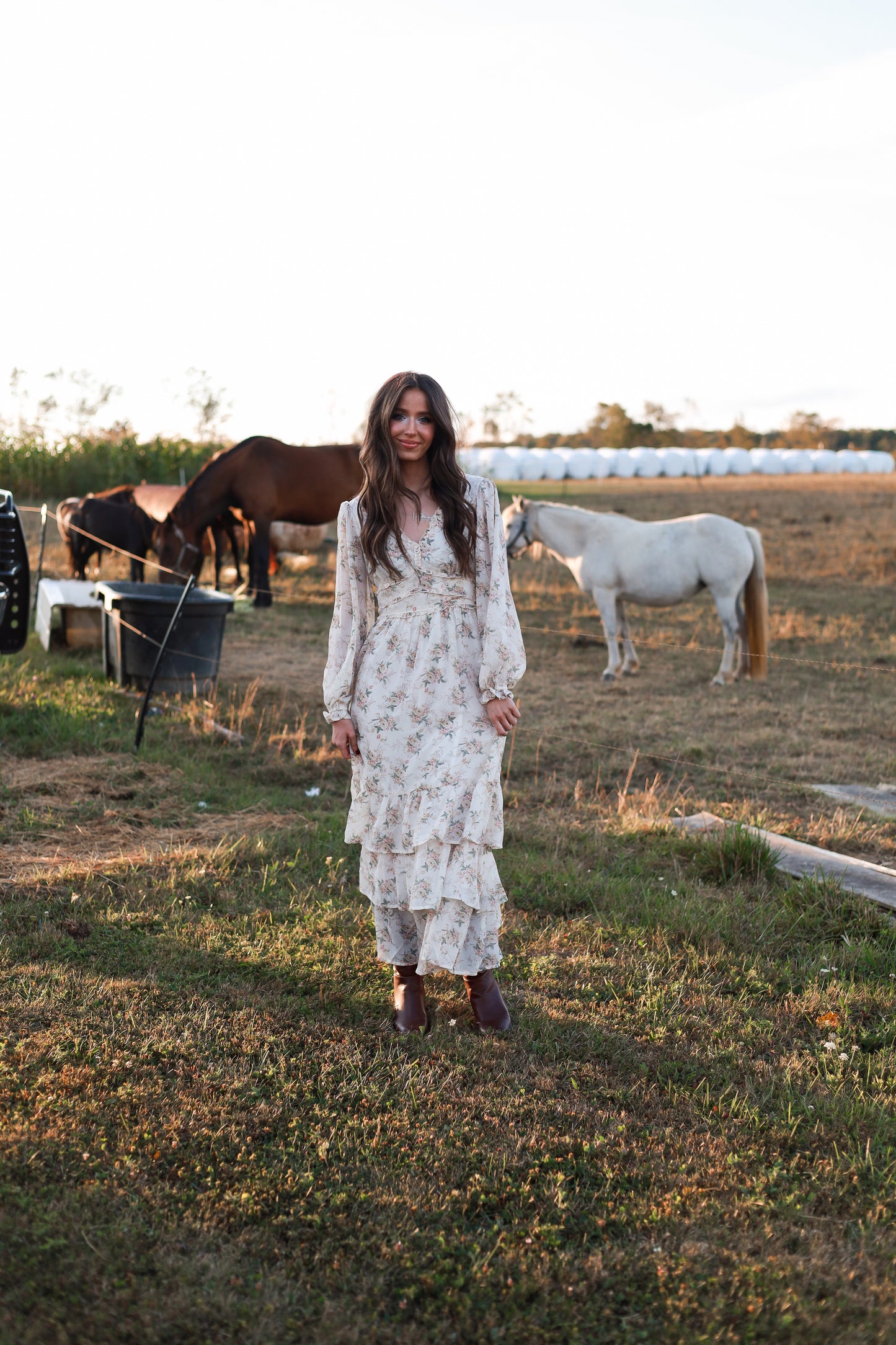 Vintage Cream Maxi Dress
