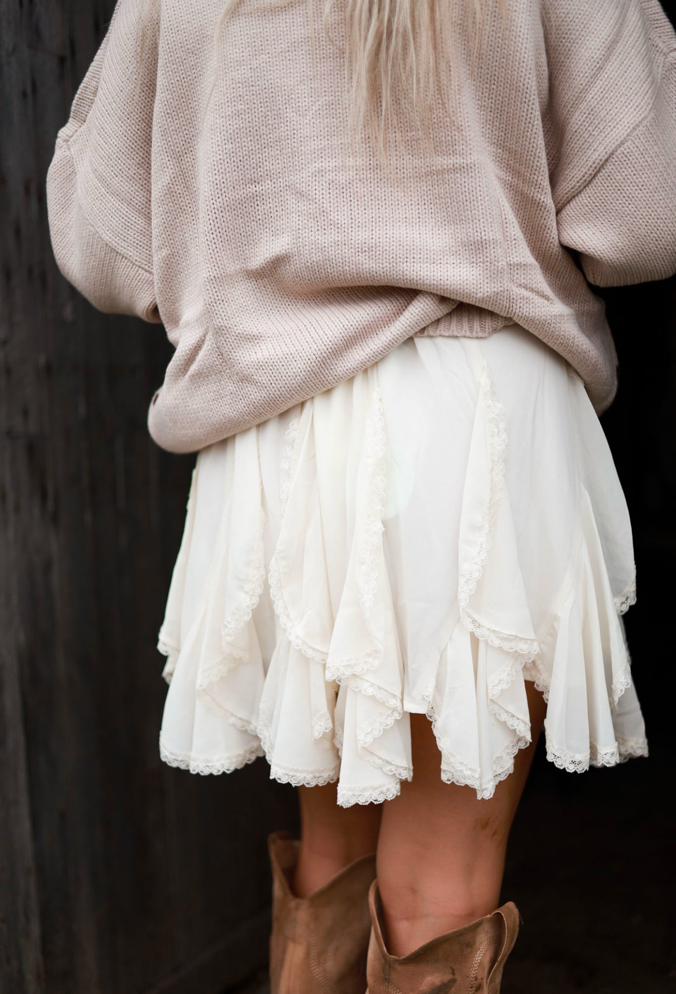 Secret Garden Mini Skirt - White
