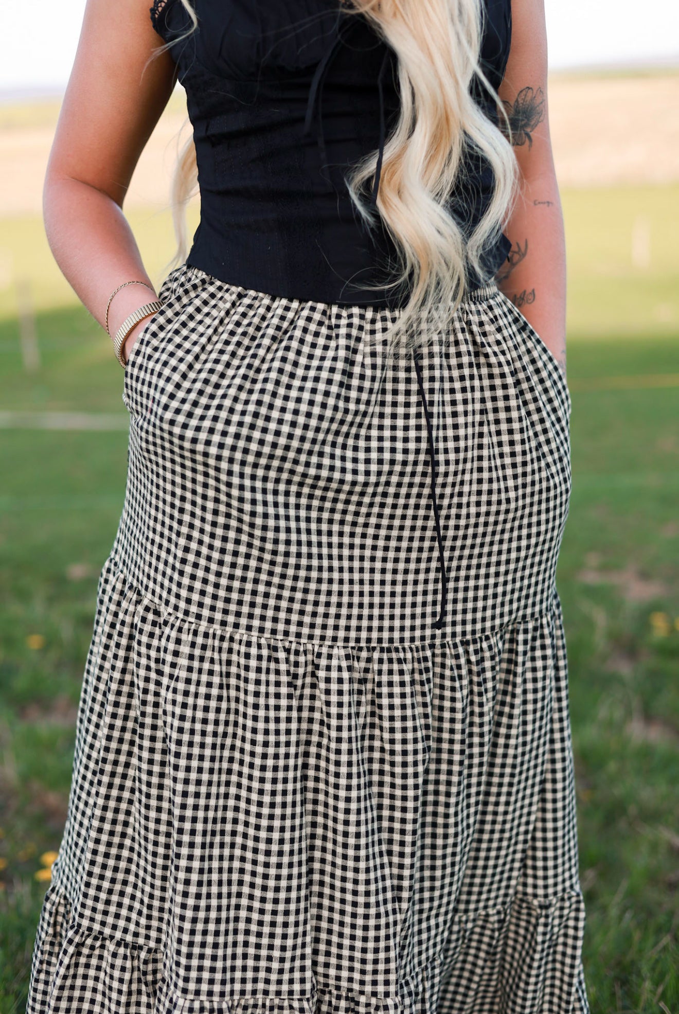 Cottage Hearth Skirt - Gingham