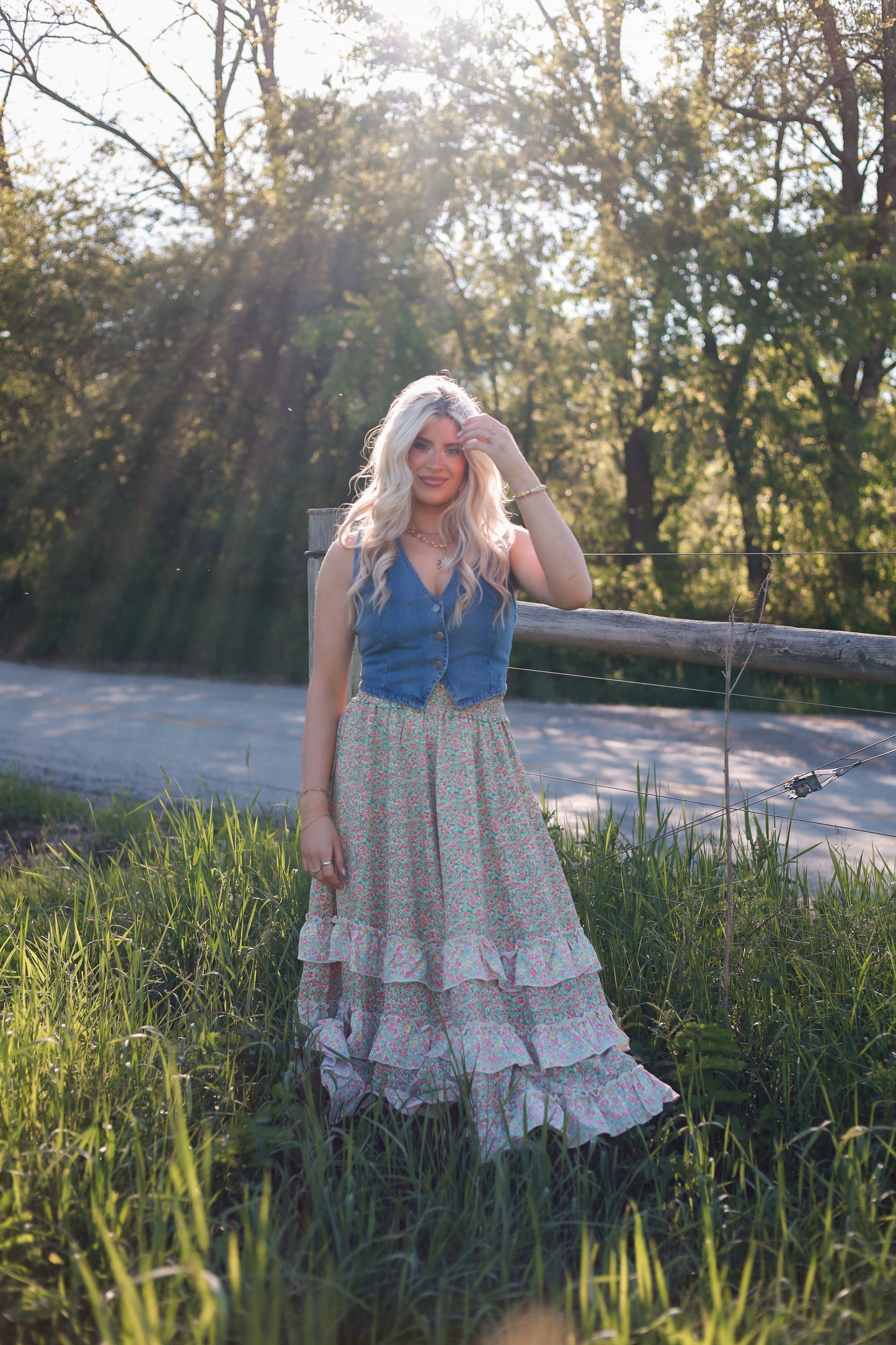 Melon Fleur Maxi Skirt