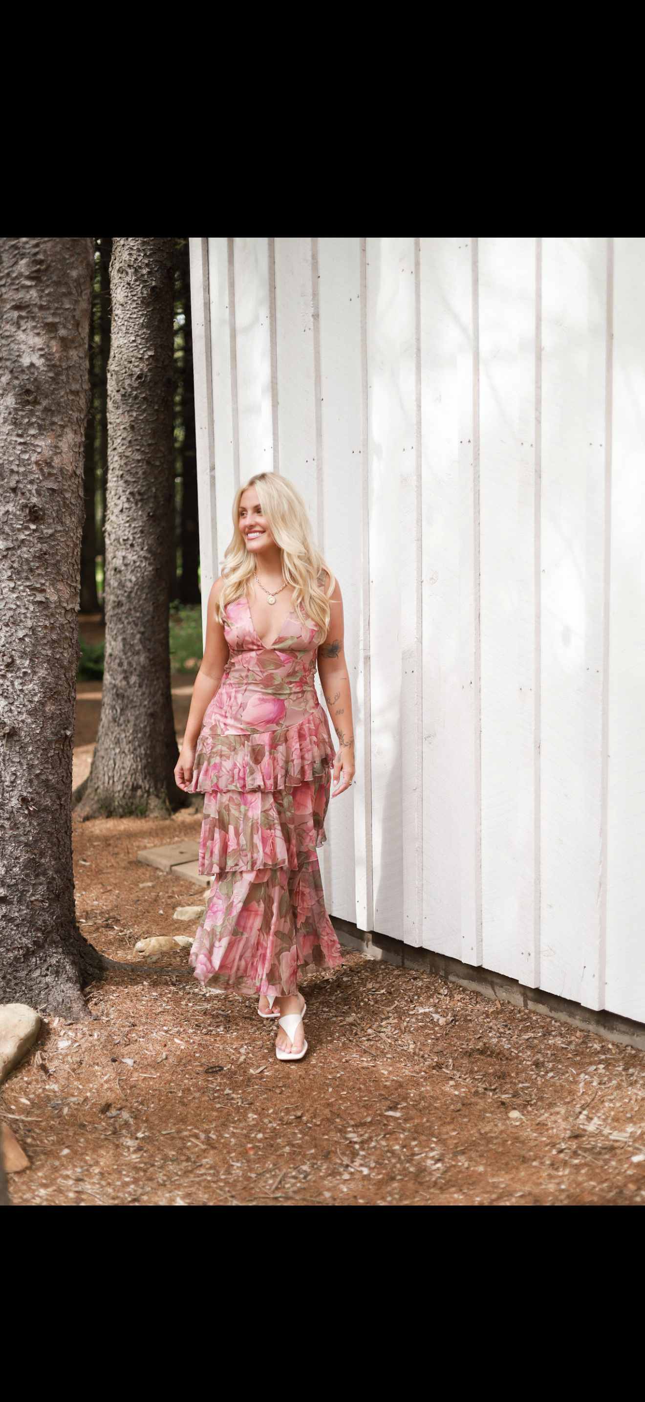Country Garden Floral Maxi Dress