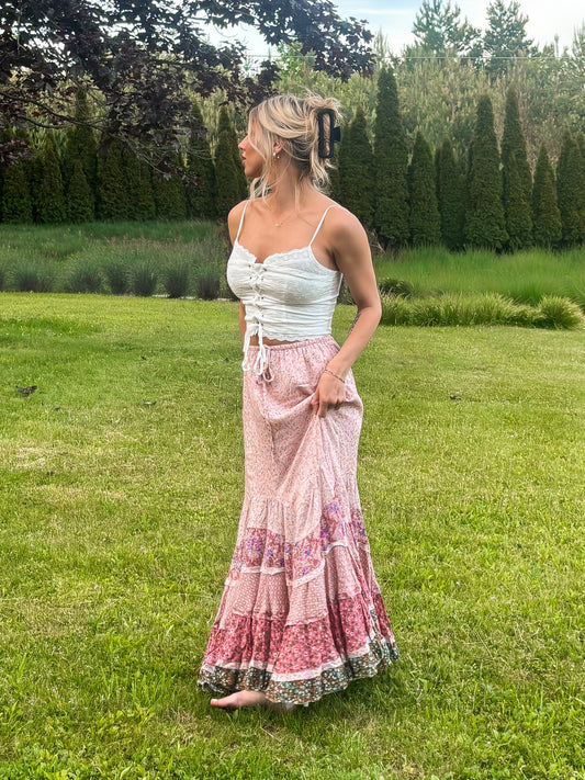 Wildflower Mosaic Maxi Skirt