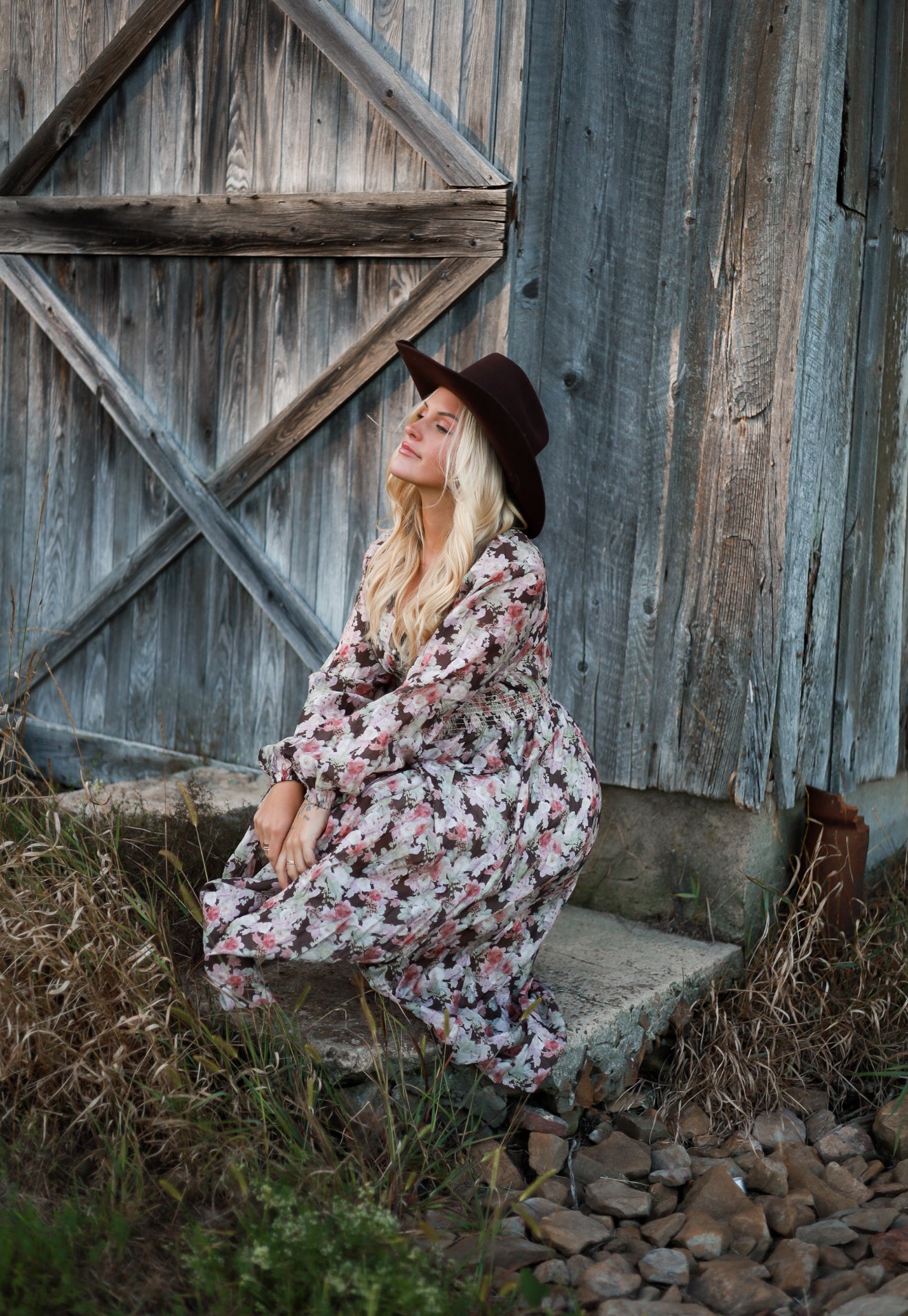 Spiced Orchard Maxi Dress - Brown