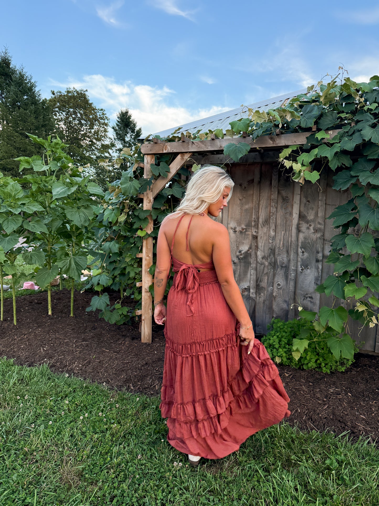 Western Shore Maxi Dress - Cider