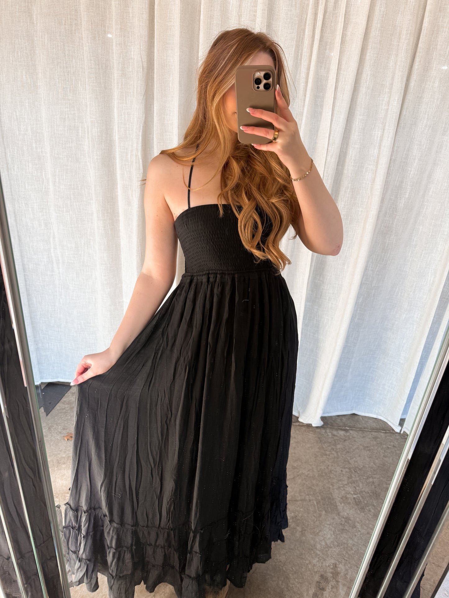 Wanderlust Halter Dress - Black