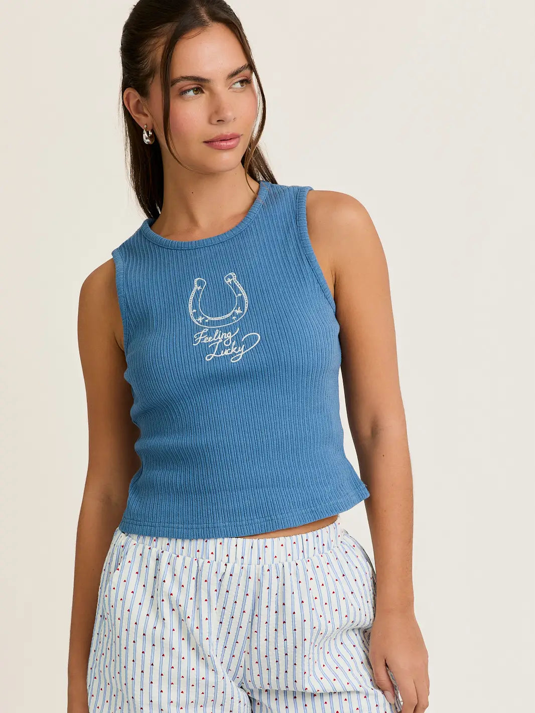 Feeling Lucky Ribbed Tank