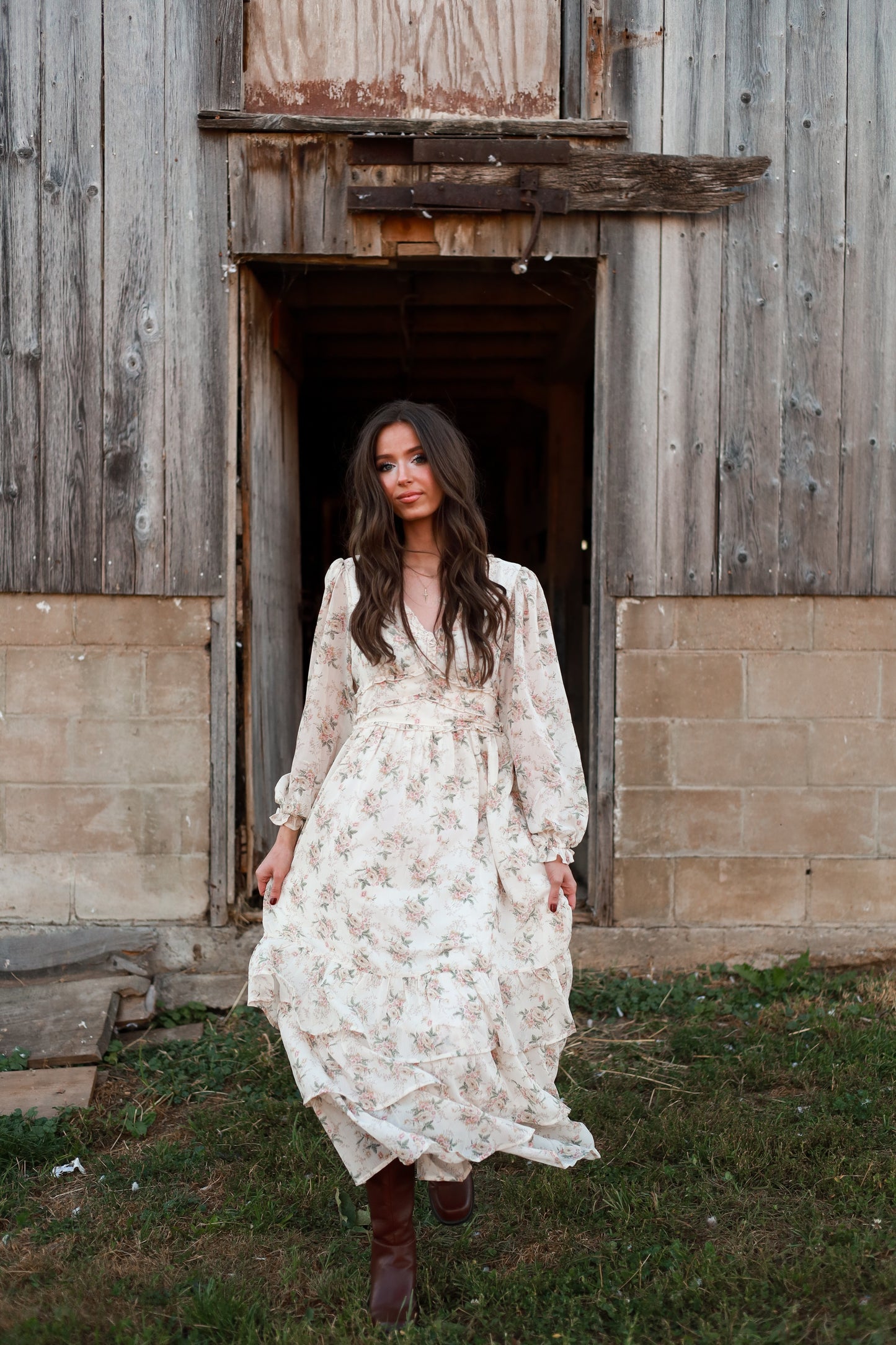 Vintage Cream Maxi Dress