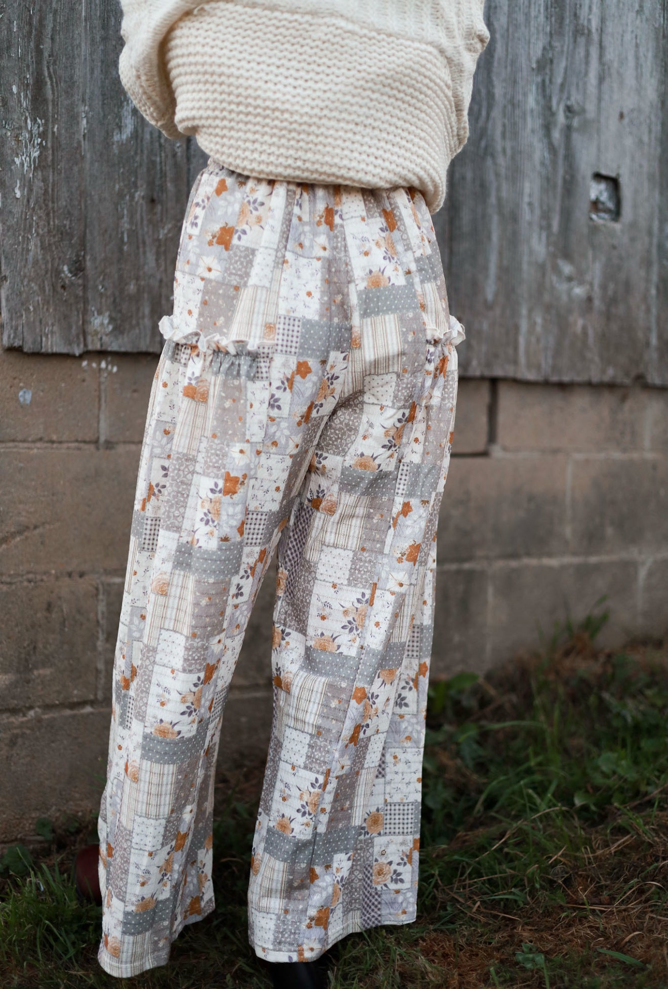 Country Keepsake Patchwork Pants - Ash
