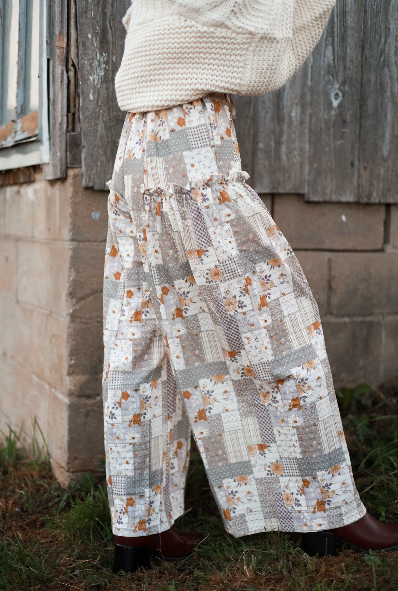 Country Keepsake Patchwork Pants - Ash
