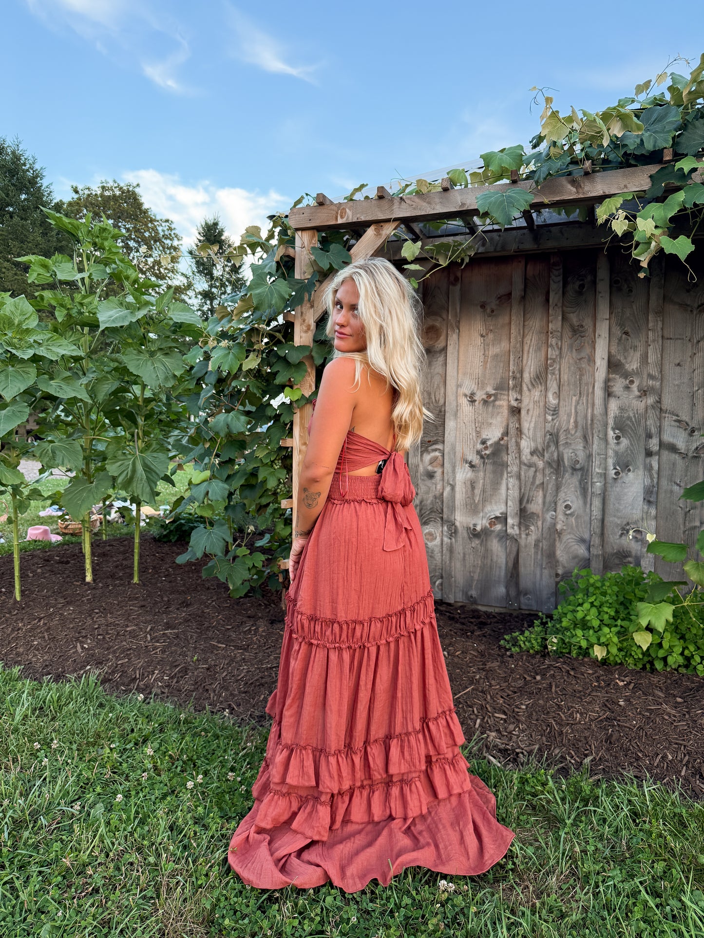 Western Shore Maxi Dress - Cider