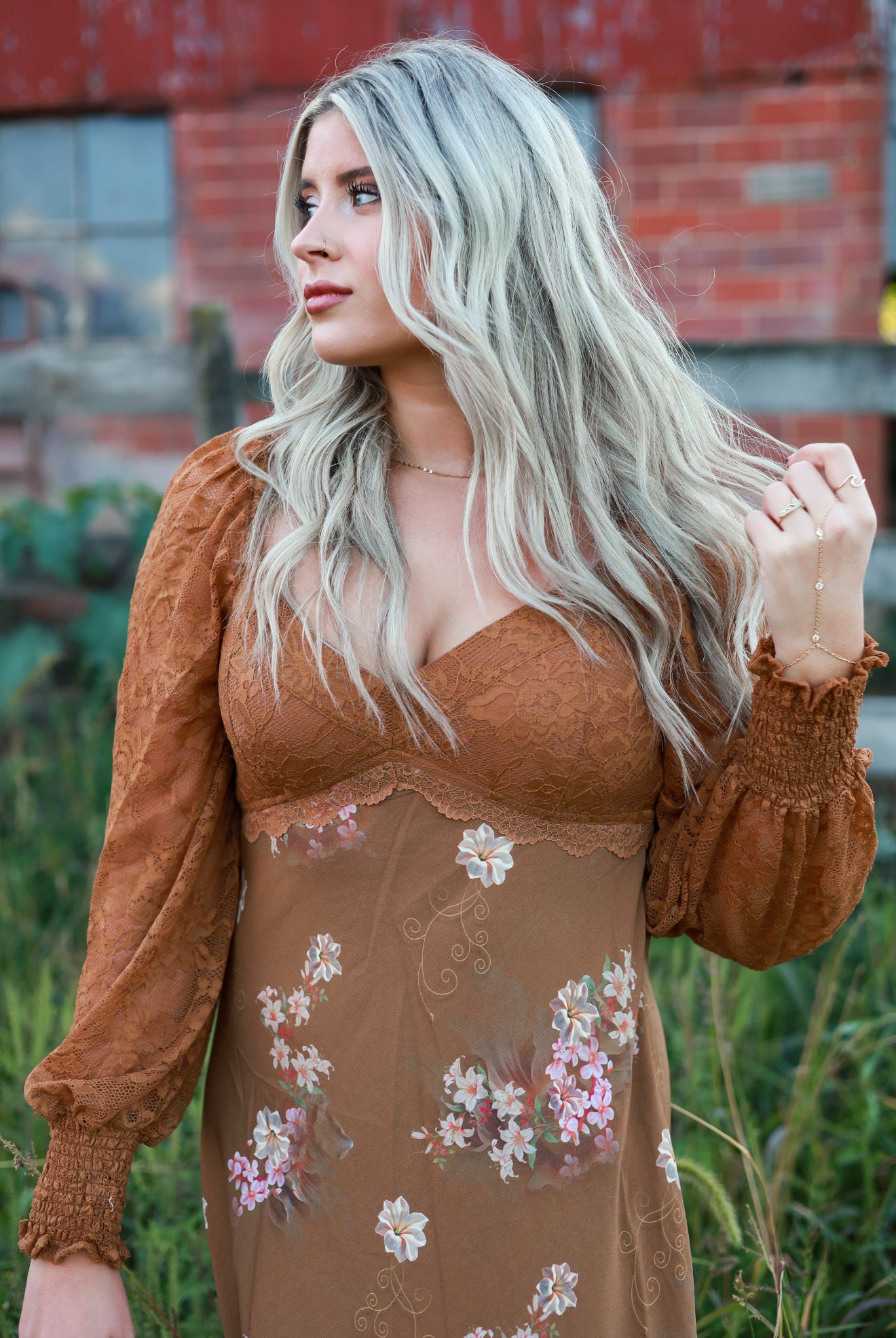 Gingercream Lace Maxi Dress