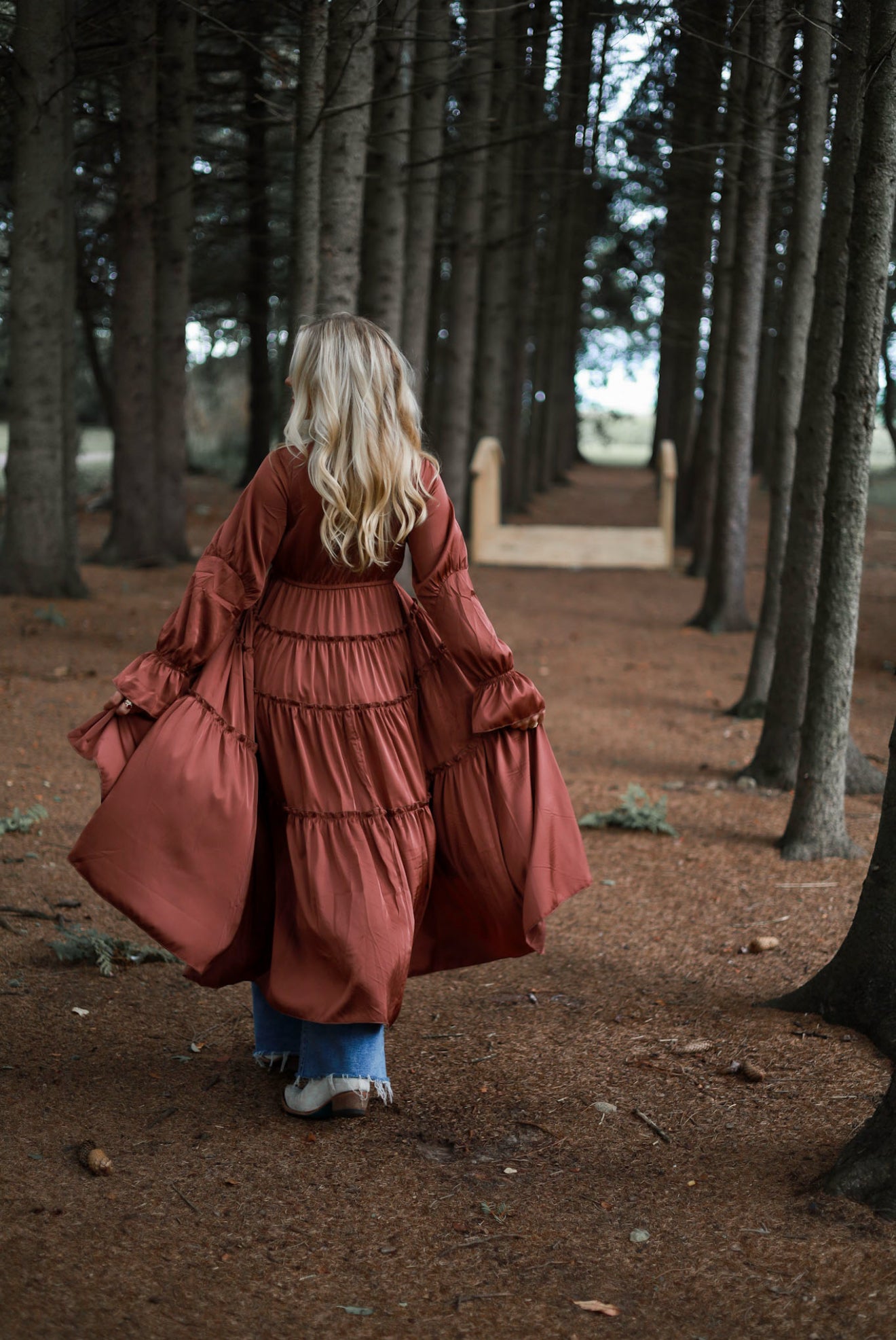 Folklore Duster Dress - Rust
