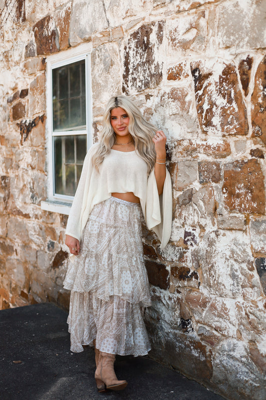 Walnut Whisper Paisley Skirt