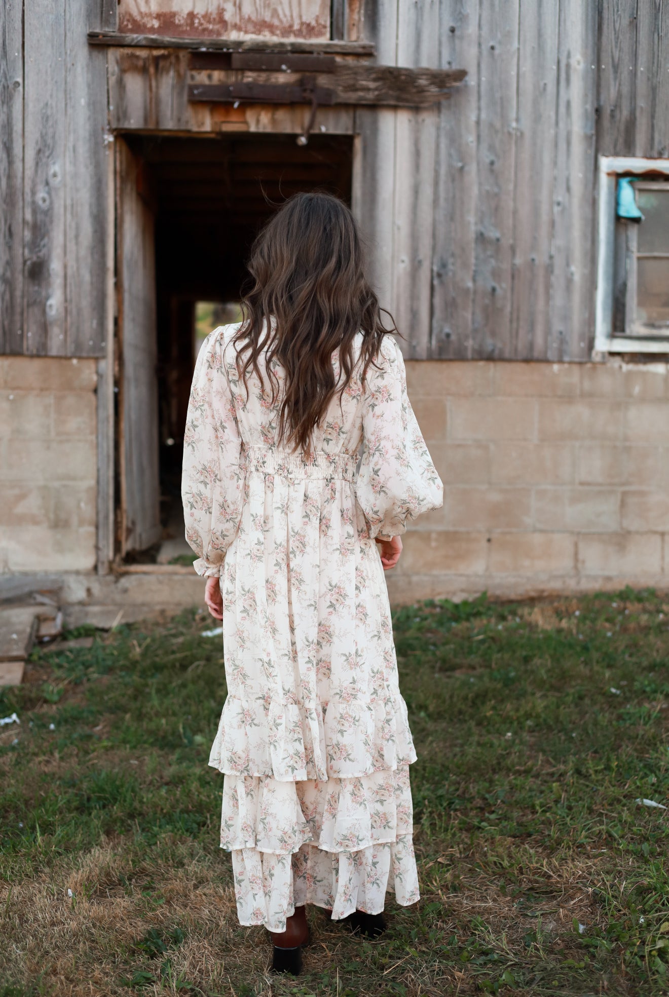 Vintage Cream Maxi Dress