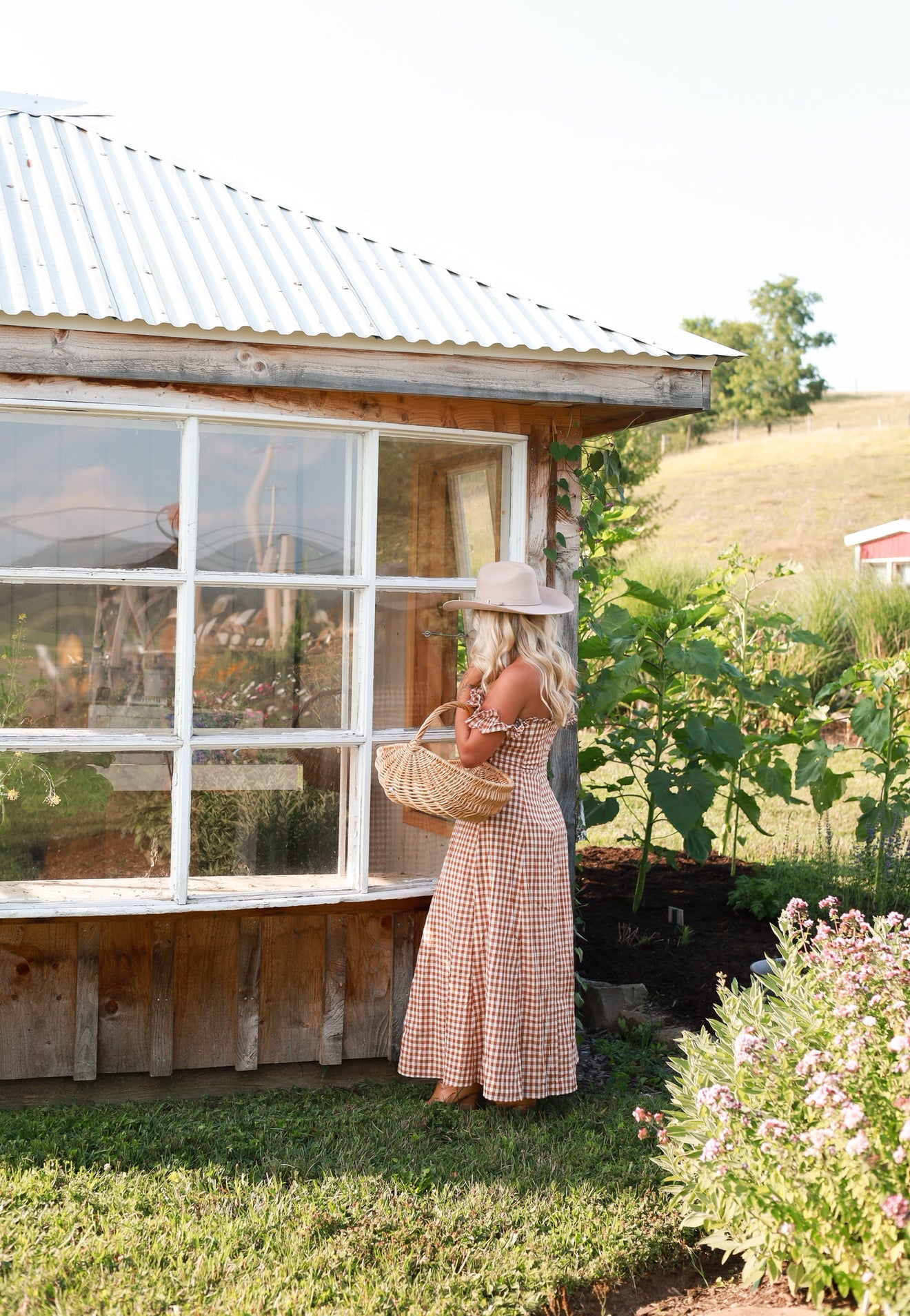 Honey Harvest Gingham Maxi