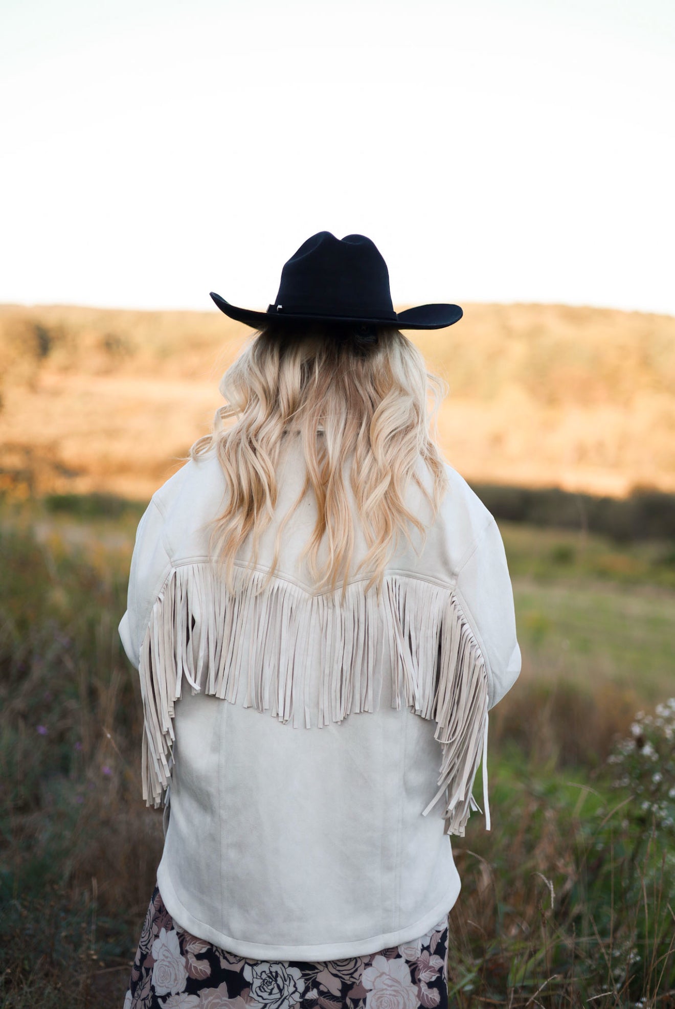 Statton Suede Fringe Jacket - Cream