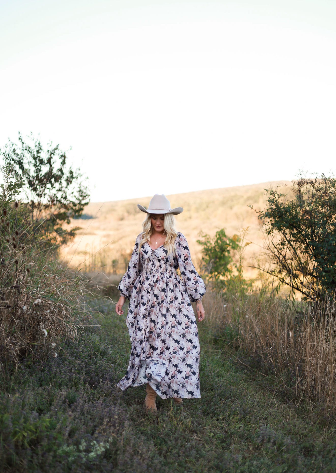 Spiced Orchard Maxi Dress - Black