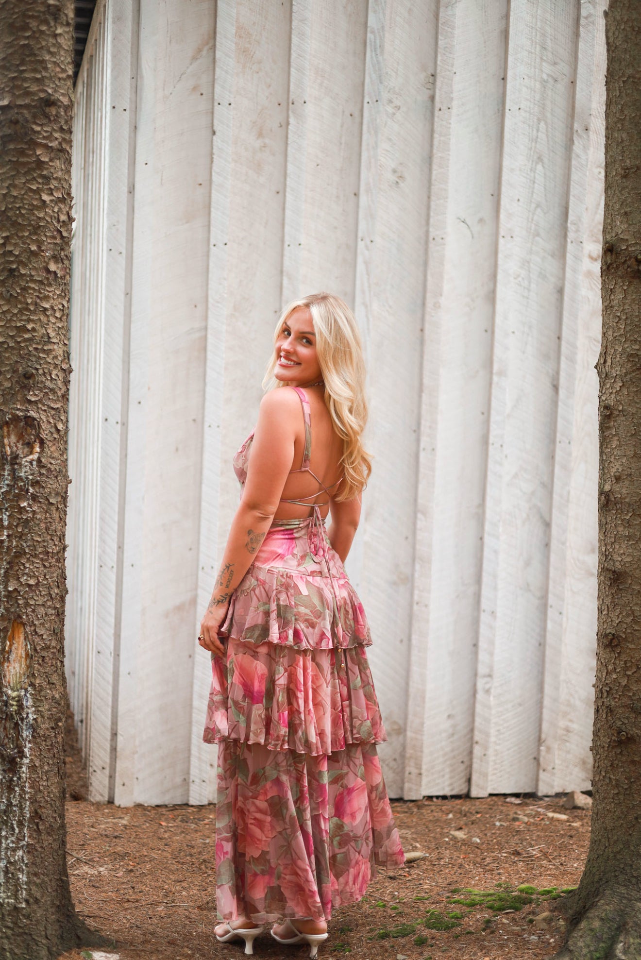 Country Garden Floral Maxi Dress